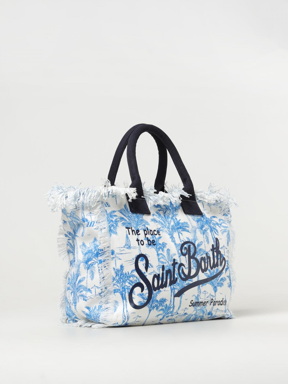 MC2 Saint Barth ヴァニティ・ヴォラント MC2 Saint Barth Vanity canvas bag with logo patch for women