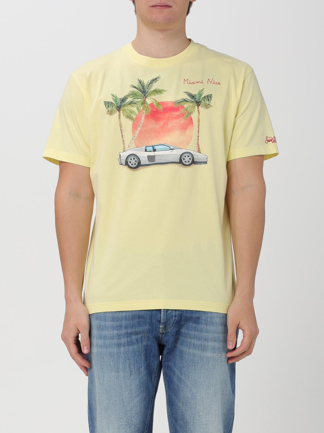 Tシャツ・カットソー MC2 SAINT BARTH Men T Shirts TSHM001 00026F YELLOW MC2 SAINT BARTH: T-shirt men - Yellow | Mc2 Saint Barth t