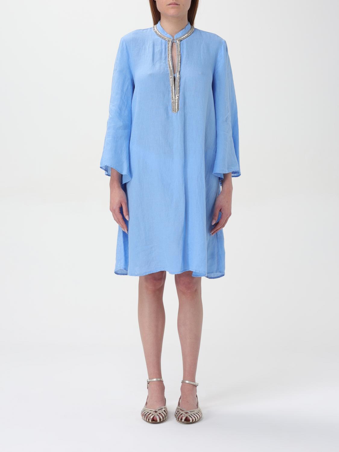 120% Lino Dress woman - Sea | 31ALIW49FD0115002 | GIGLIO.COM 120% Lino Dress woman - Sea | 31ALIW49FD0115002 | GIGLIO.COM