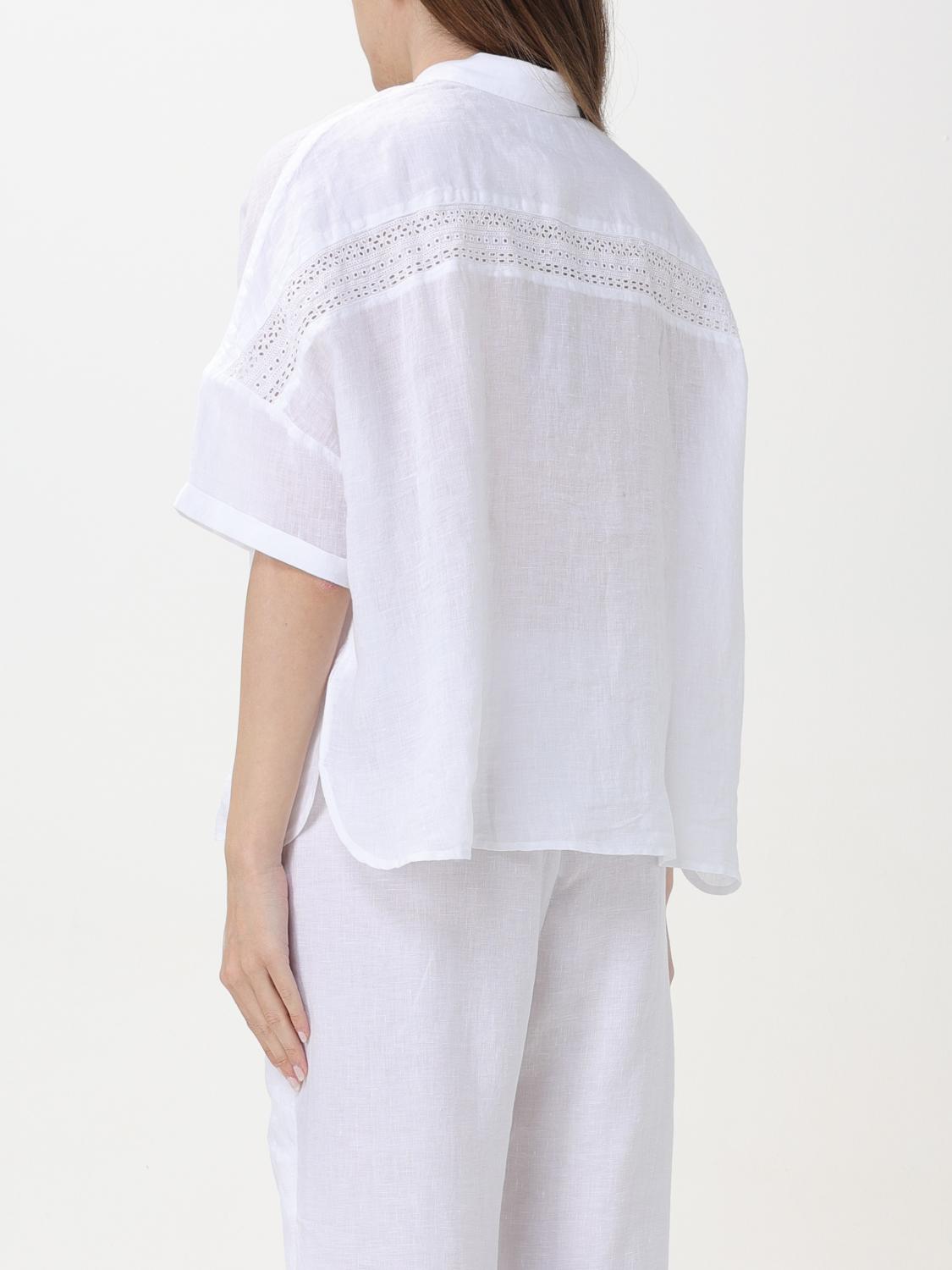 120% LINO CAMISA: Camisa mujer 120% Lino, Blanco - Img 2