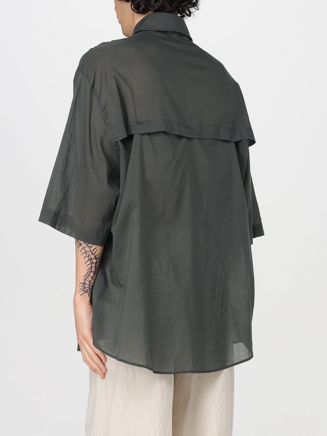 LEMAIRE CAMICIA: Camicia Lemaire in cotone , Grigio - Img 3