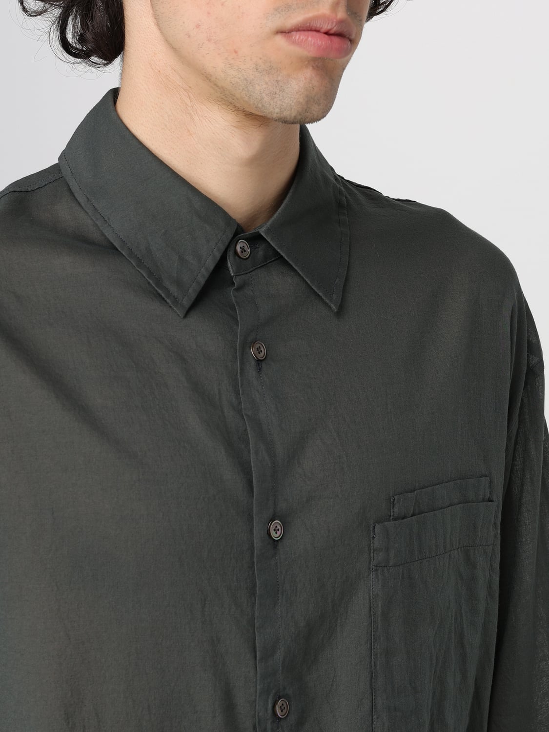 LEMAIRE CAMICIA: Camicia Lemaire in cotone , Grigio - Img 5
