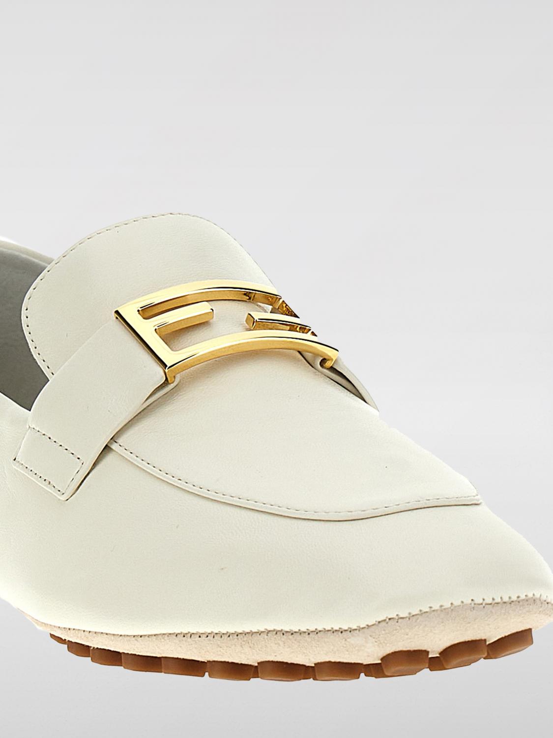 FENDI MOCASSINI: Mocassino Baguette Fendi in pelle , Bianco - Img 4