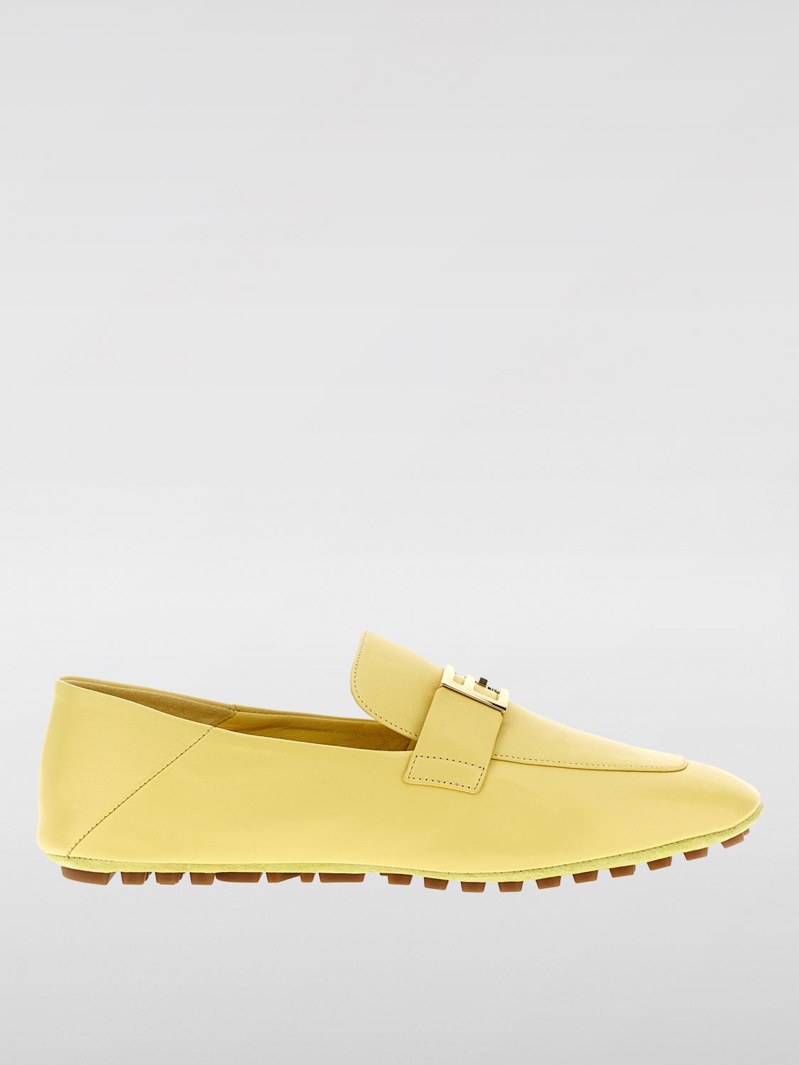 FENDI MOCASSINI: Mocassino Baguette Fendi in pelle , Giallo - Img 1