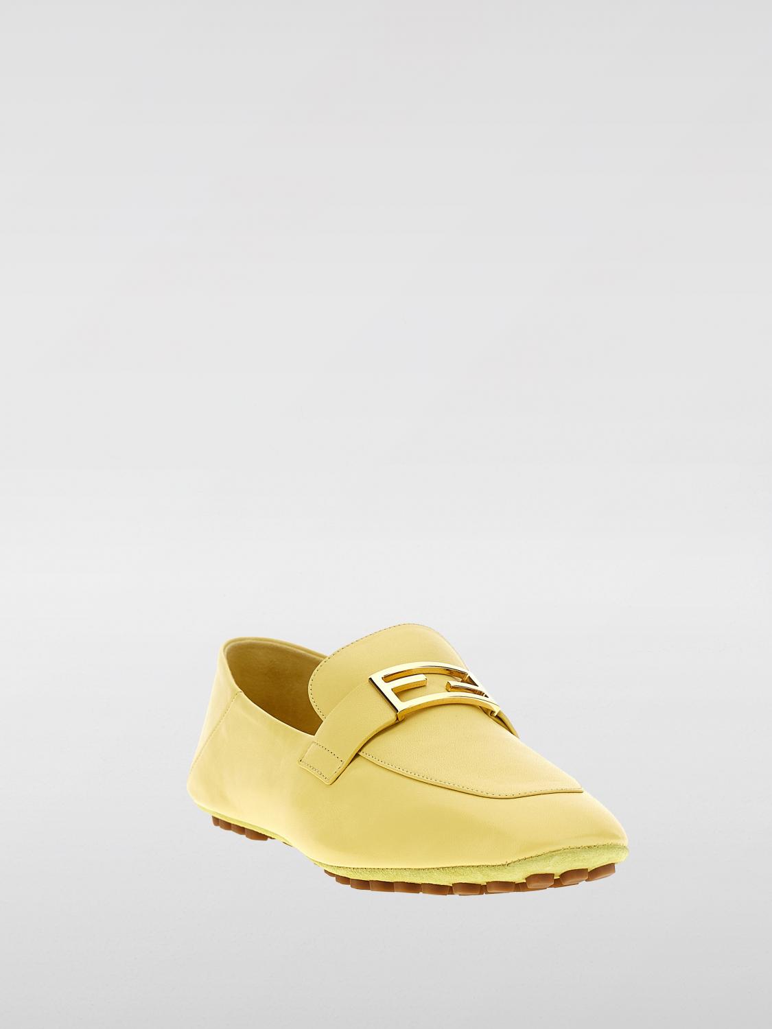 FENDI MOCASSINI: Mocassino Baguette Fendi in pelle , Giallo - Img 2