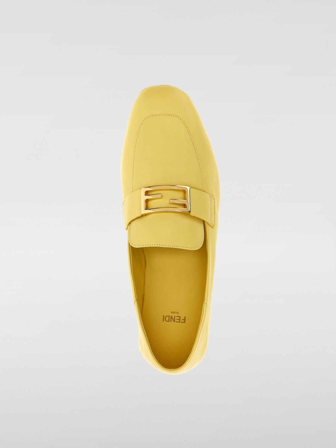 FENDI MOCASSINI: Mocassino Baguette Fendi in pelle , Giallo - Img 4