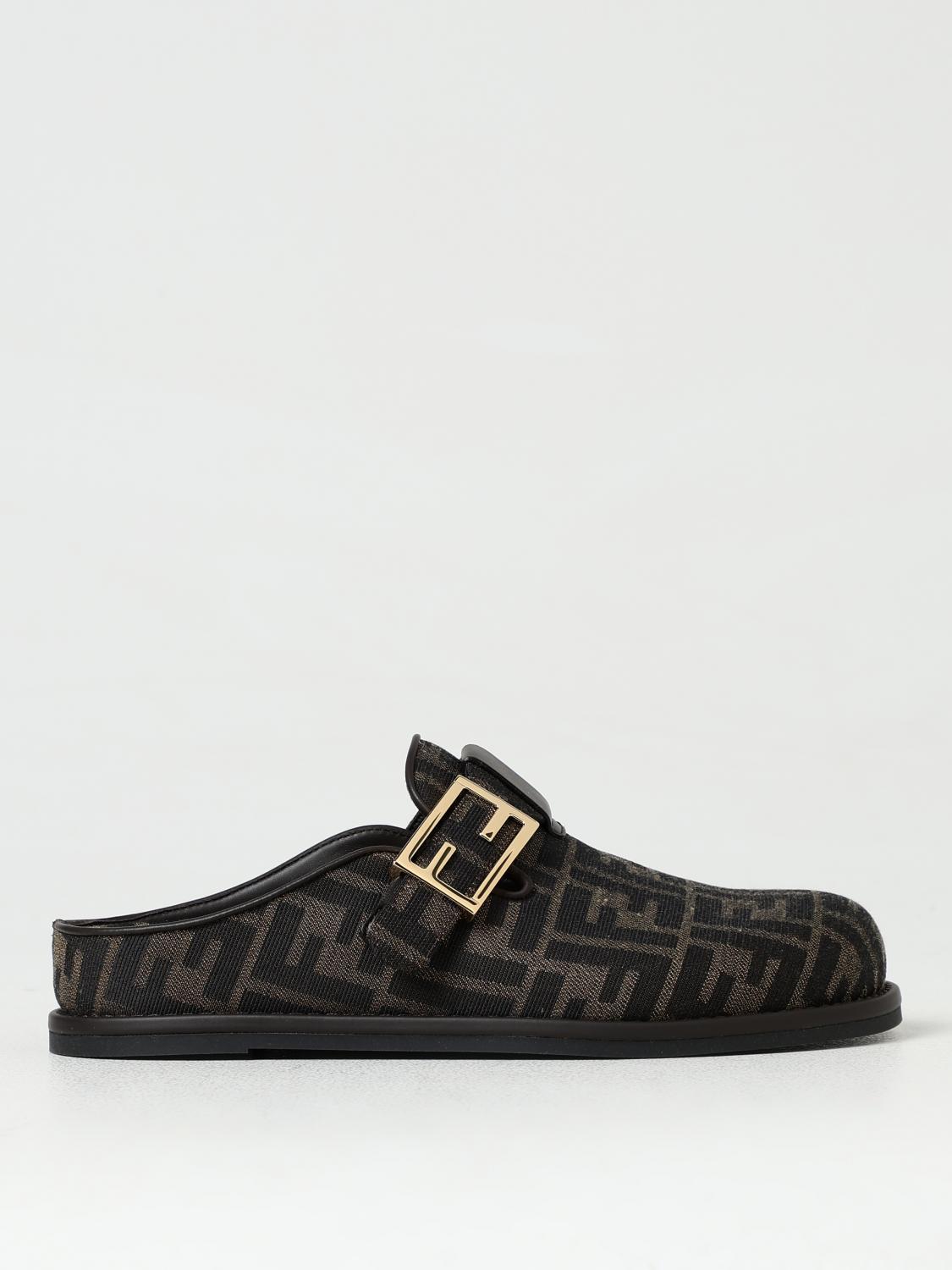 FENDI: Shoes woman - Brown | Fendi flat shoes 8R8448AJZX
