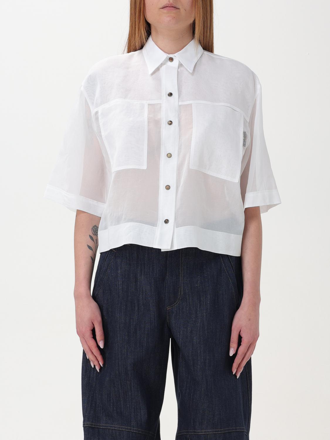 BRUNELLO CUCINELLI トップス: トップス レディース Brunello Cucinelli, ホワイト - Img 1