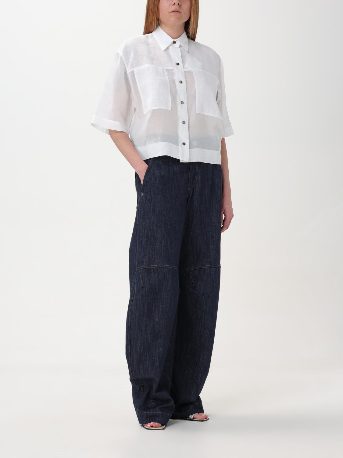 BRUNELLO CUCINELLI トップス: トップス レディース Brunello Cucinelli, ホワイト - Img 2