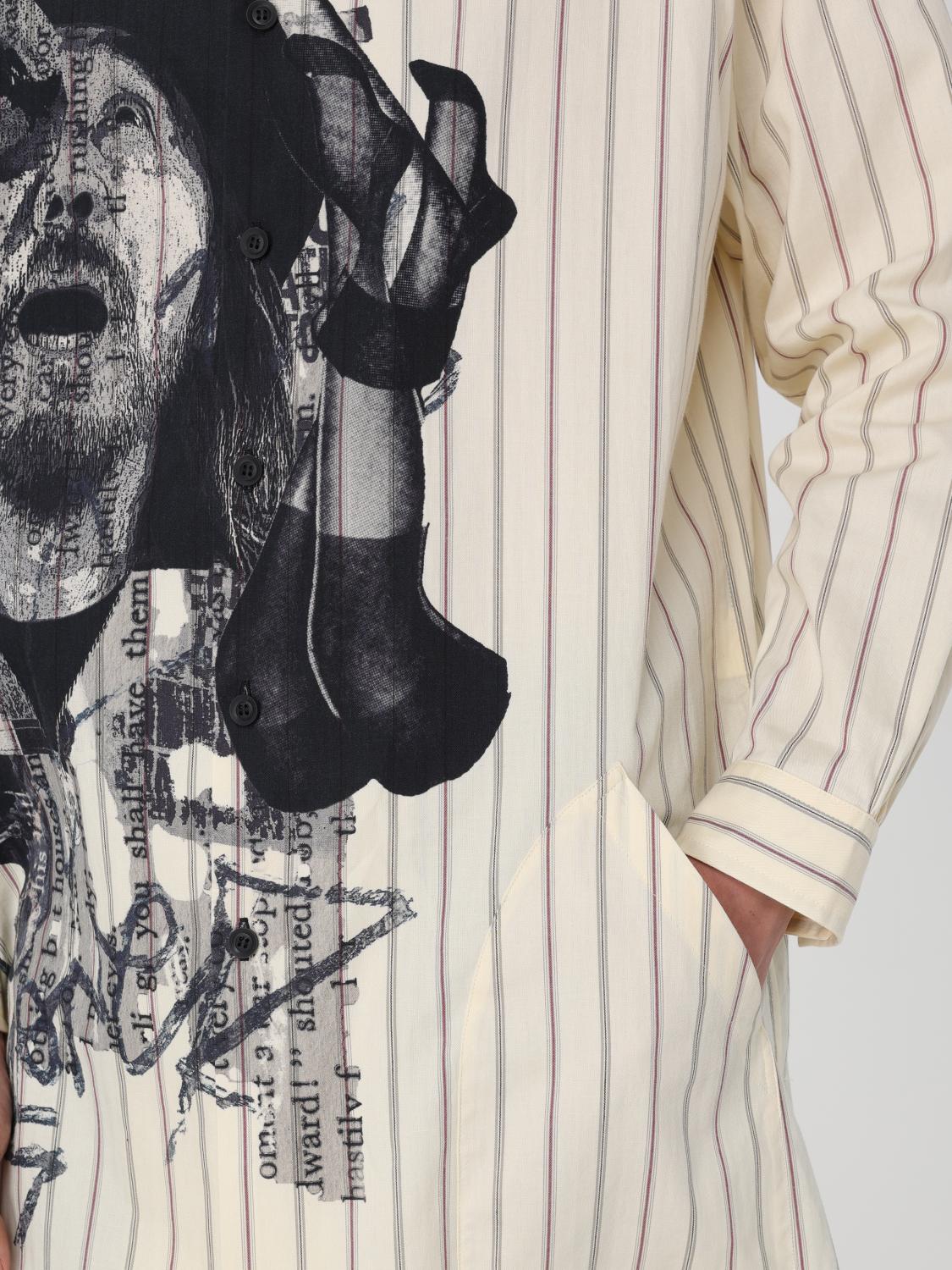 Chemise Homme Yohji Yamamoto Taille 3/Large - Coton Beige, Occasion En Parfait état, Style Designer Déstructuré