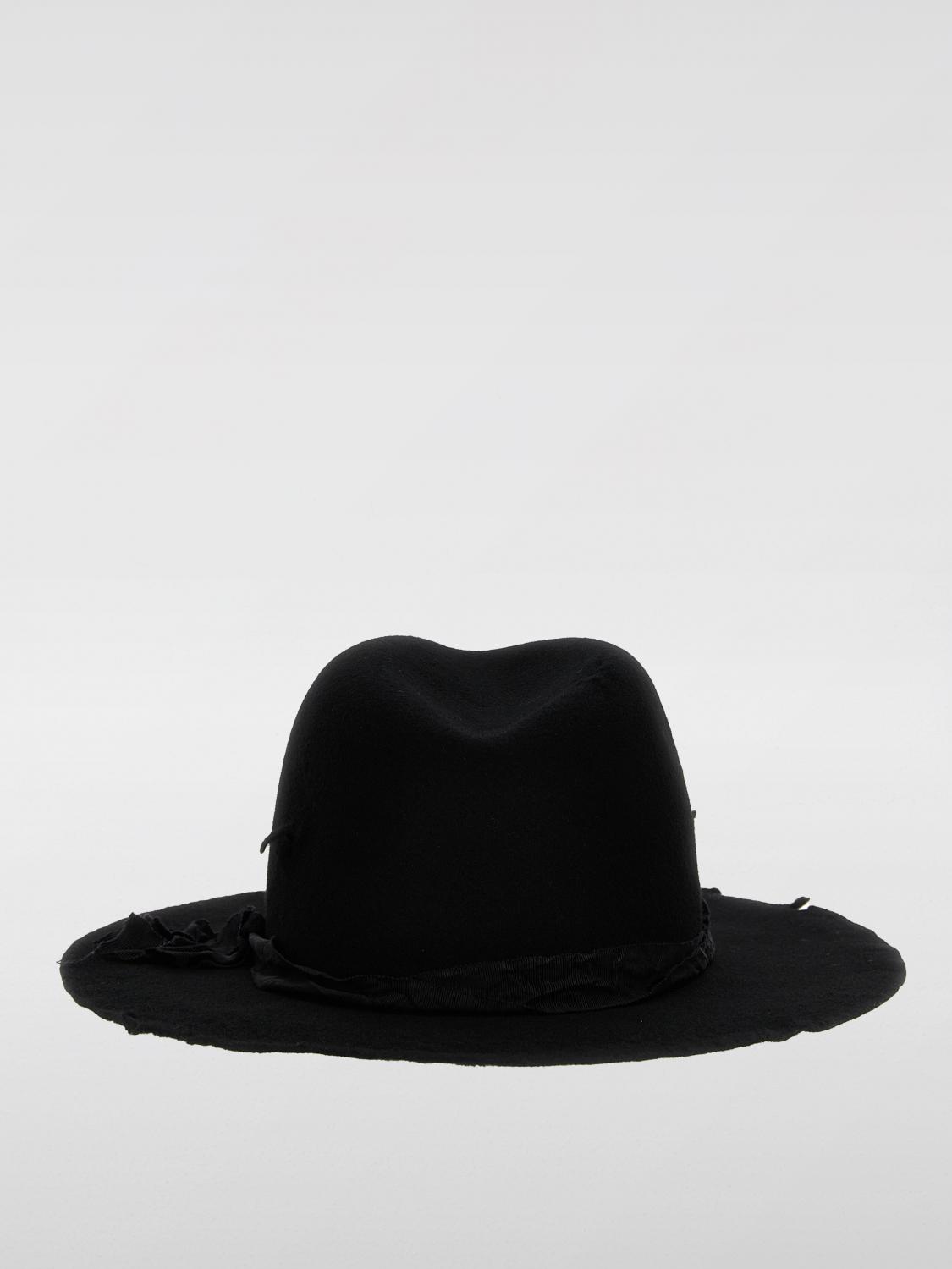 YOHJI YAMAMOTO: Hat men - Black | Yohji Yamamoto hat HSH02160 online at  GIGLIO.COM