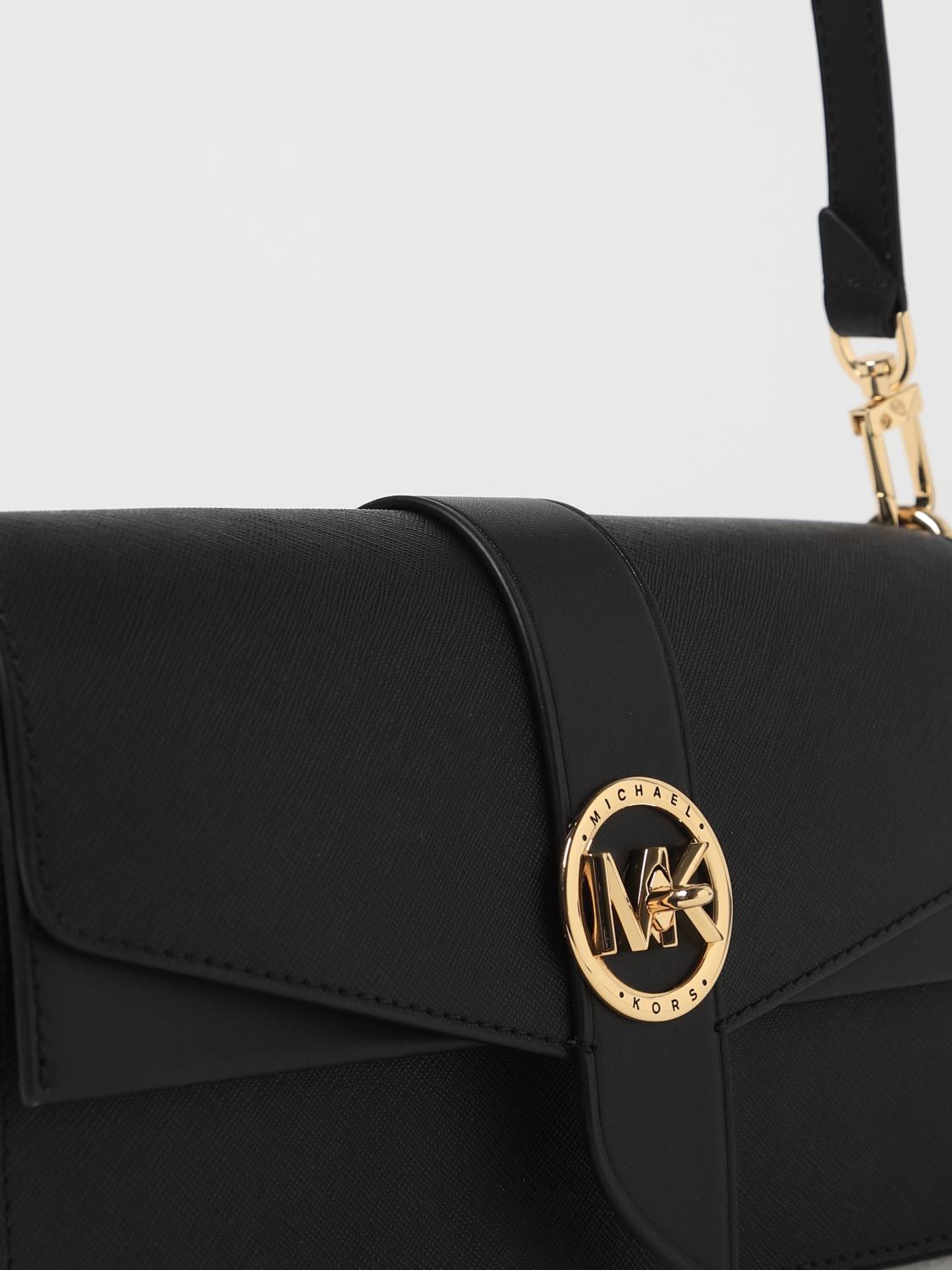 MICHAEL KORS BORSA A SPALLA: Borsa Greenwich Michael Kors in pelle saffiano, Nero - Img 3
