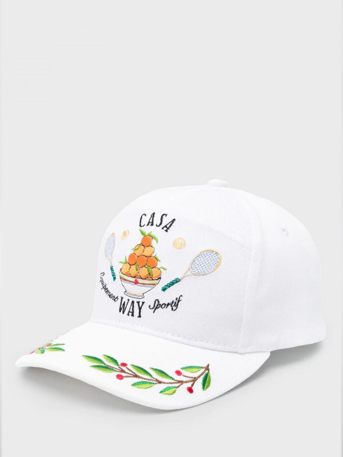 Cappellino Casablanca Baseball Bianco Avorio - Ricamo Mazza Da Tennis - Nuovo Con Etichette