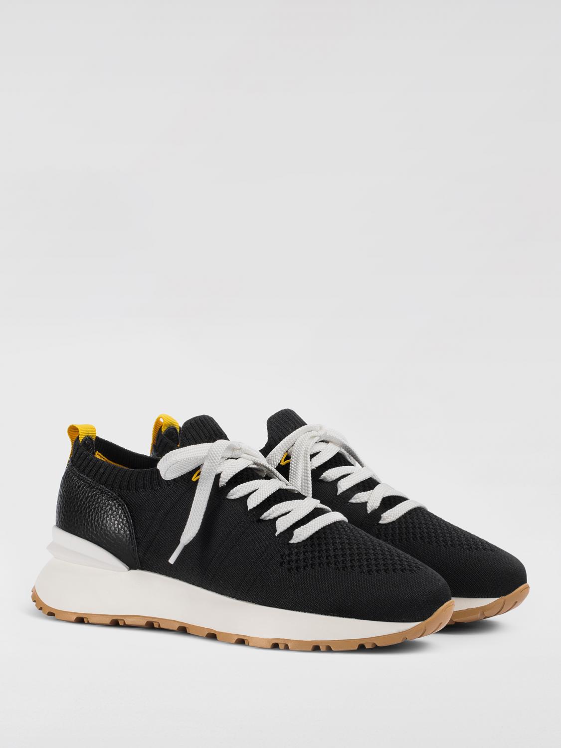 DOUCAL'S SNEAKERS: Sneakers Doucal's in maglia jacquard , Nero - Img 2