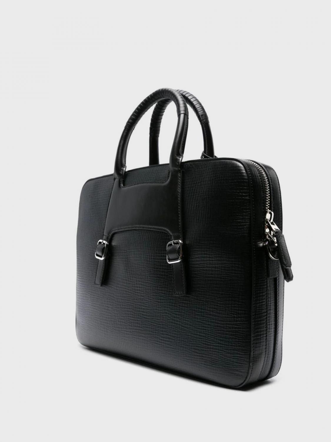 SANTONI 包: 手袋 男士 Santoni, 黑色 - Img 2