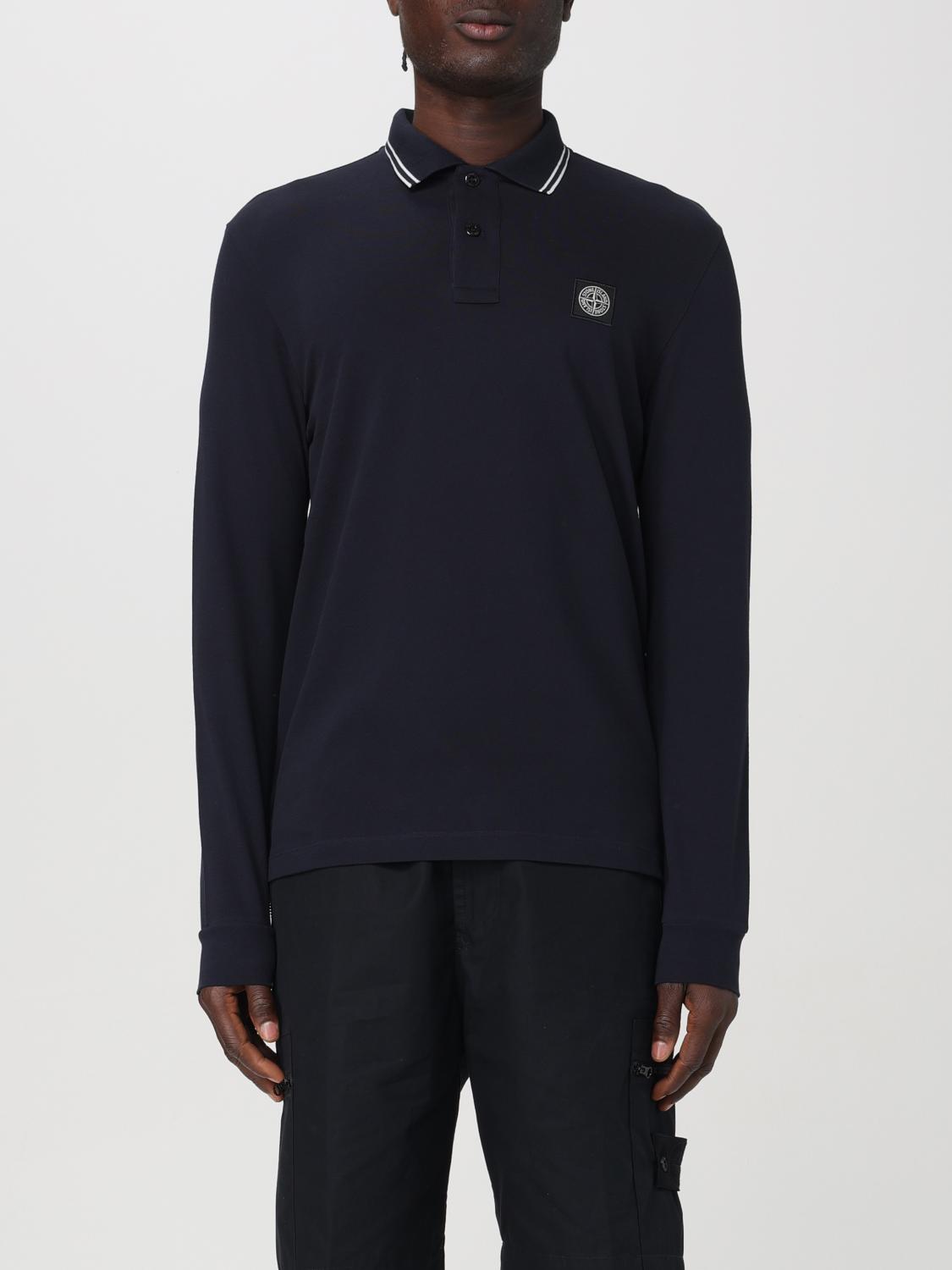 STONE ISLAND 폴로 셔츠: 폴로 셔츠 남성 Stone Island, 블루 - Img 1