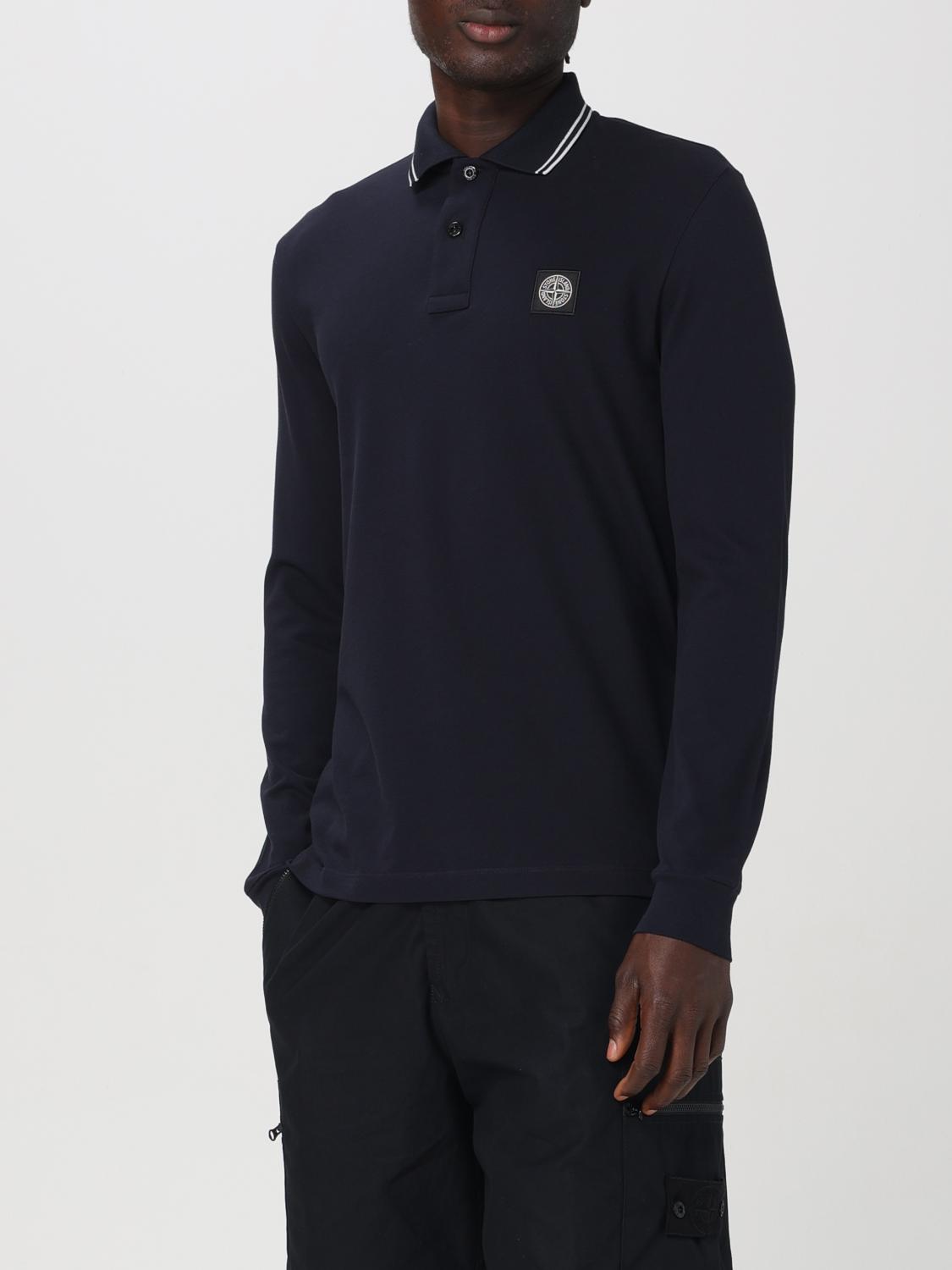 STONE ISLAND 폴로 셔츠: 폴로 셔츠 남성 Stone Island, 블루 - Img 4