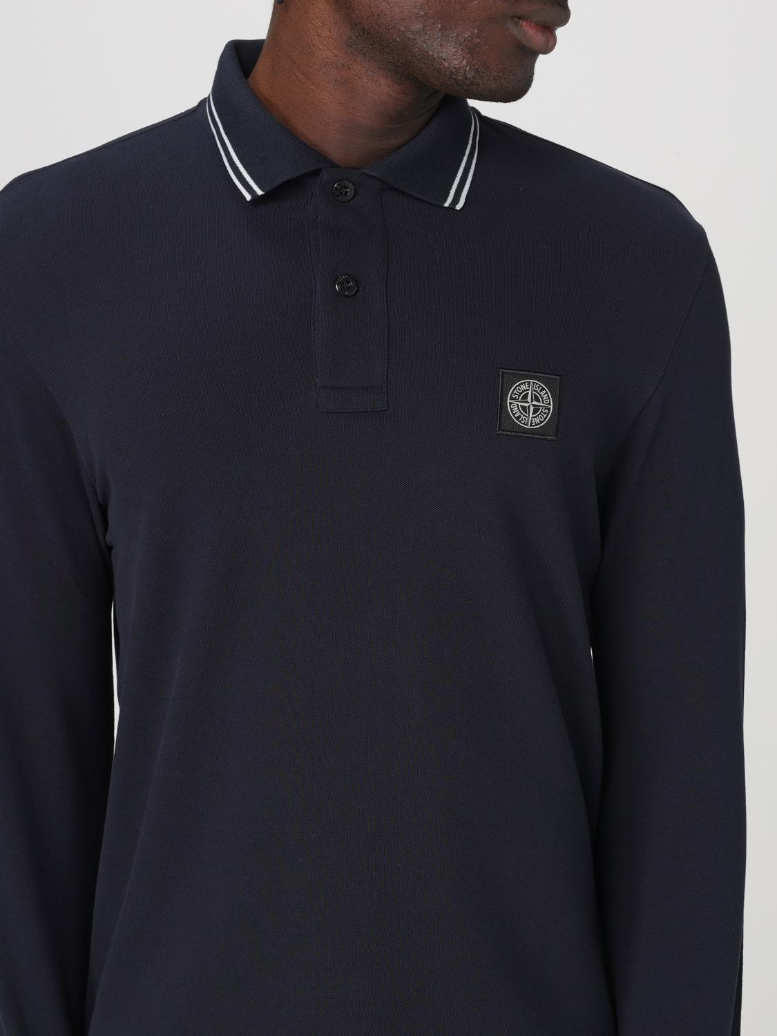 STONE ISLAND 폴로 셔츠: 폴로 셔츠 남성 Stone Island, 블루 - Img 5