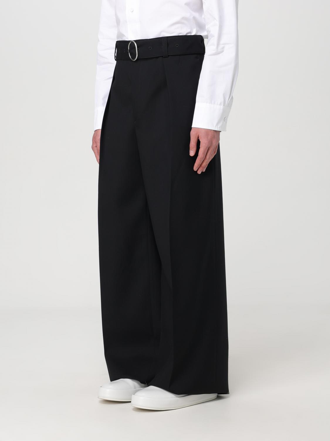【関税込み】Jil Sander ブラック フレアパンツ Jil Sander high-waist Wool wide-leg Trousers | Black