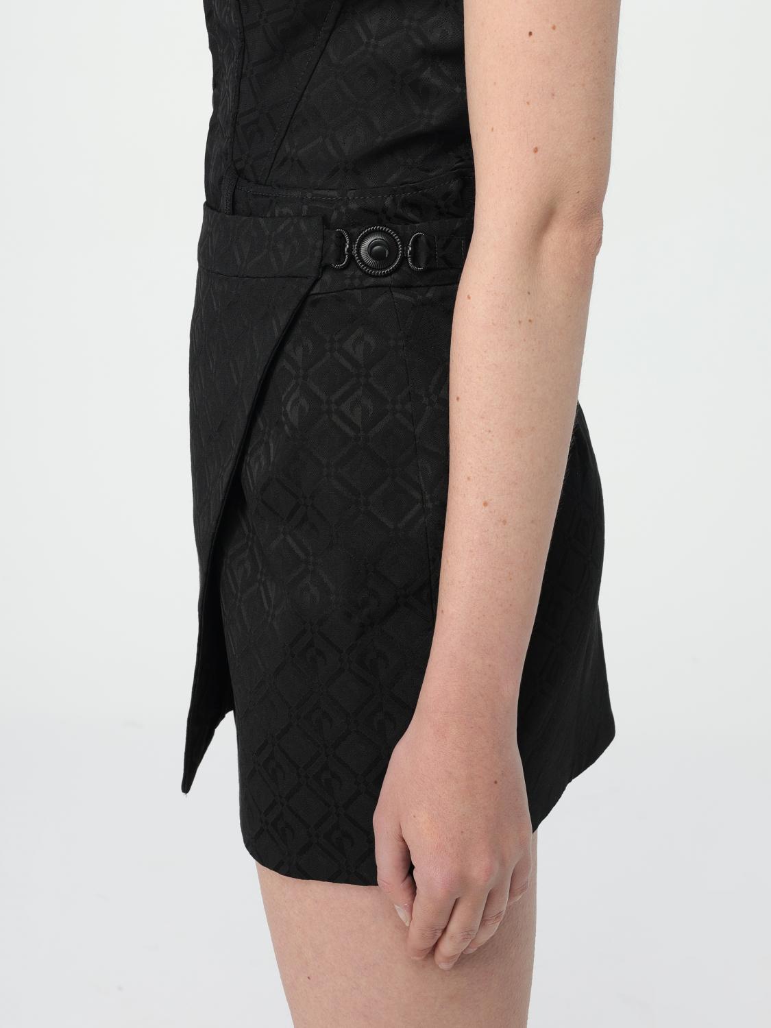 スカート MARINE SERRE Woman Skirt Black WSK035CWOV0024 BK99 Marine Serre Outlet: Skirt woman - Black | Marine Serre