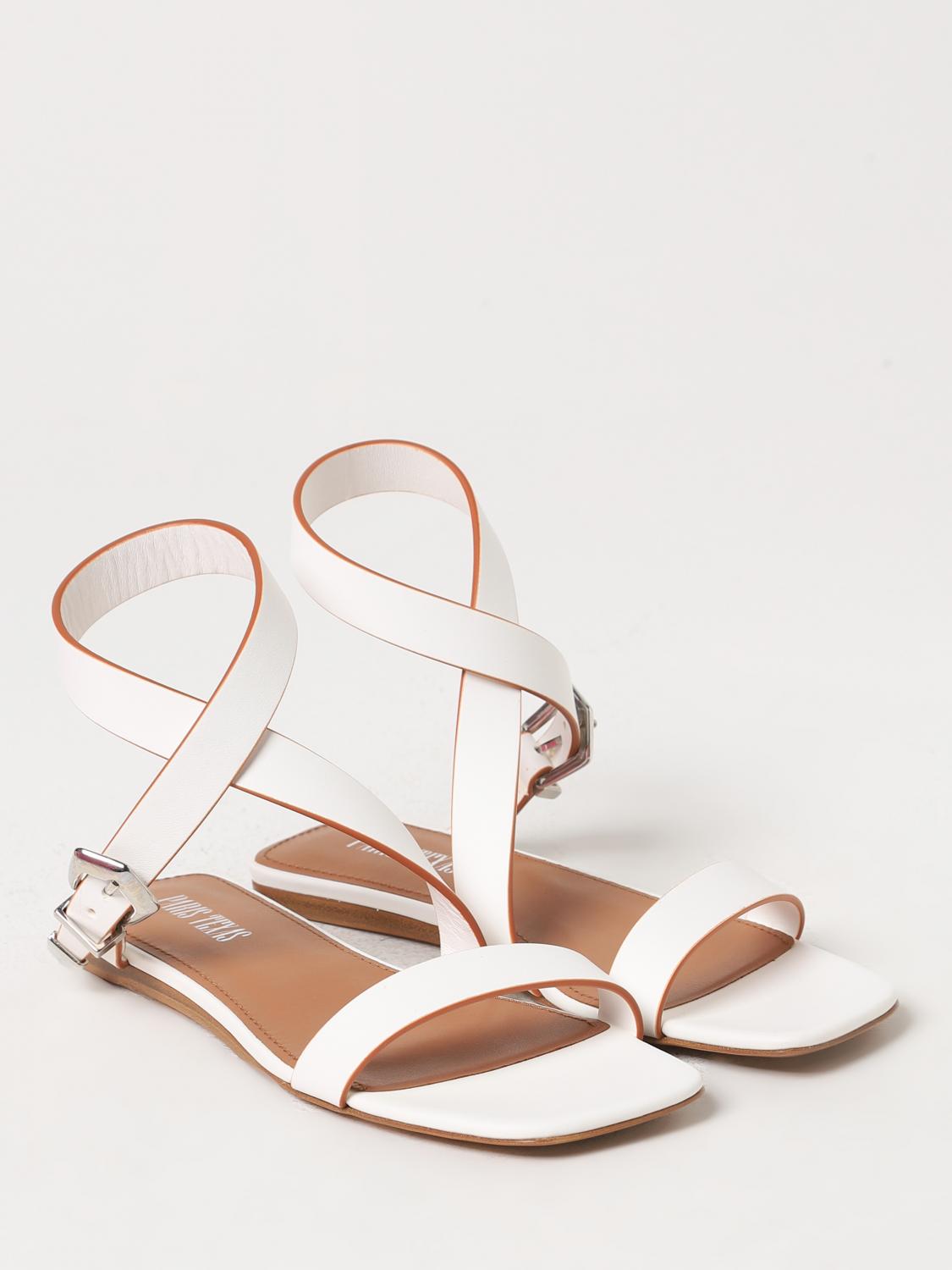 PARIS TEXAS FLACHE SANDALEN: Flache sandalen damen Paris Texas, Weiß - Img 2