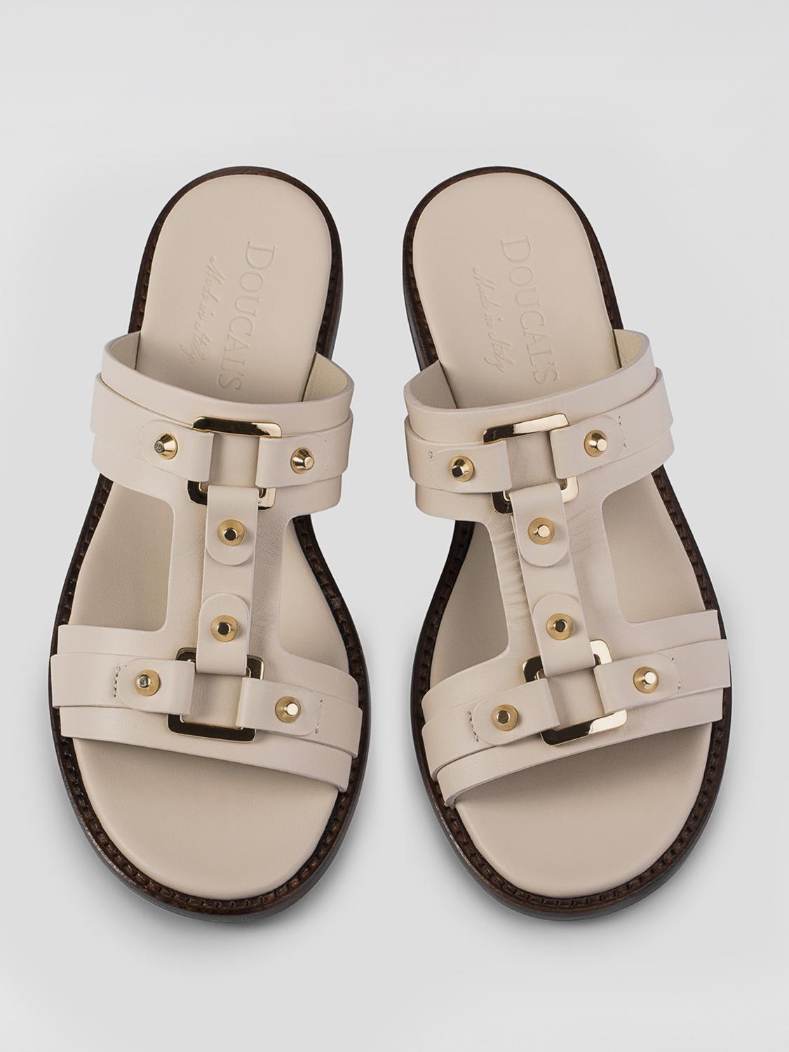 シューズ・サンダルその他 DOUCAL'S Woman Flat sandals Black DD8699MARLUF073 NN00 Doucal's Outlet: Flat sandals woman - Black | Doucal's flat