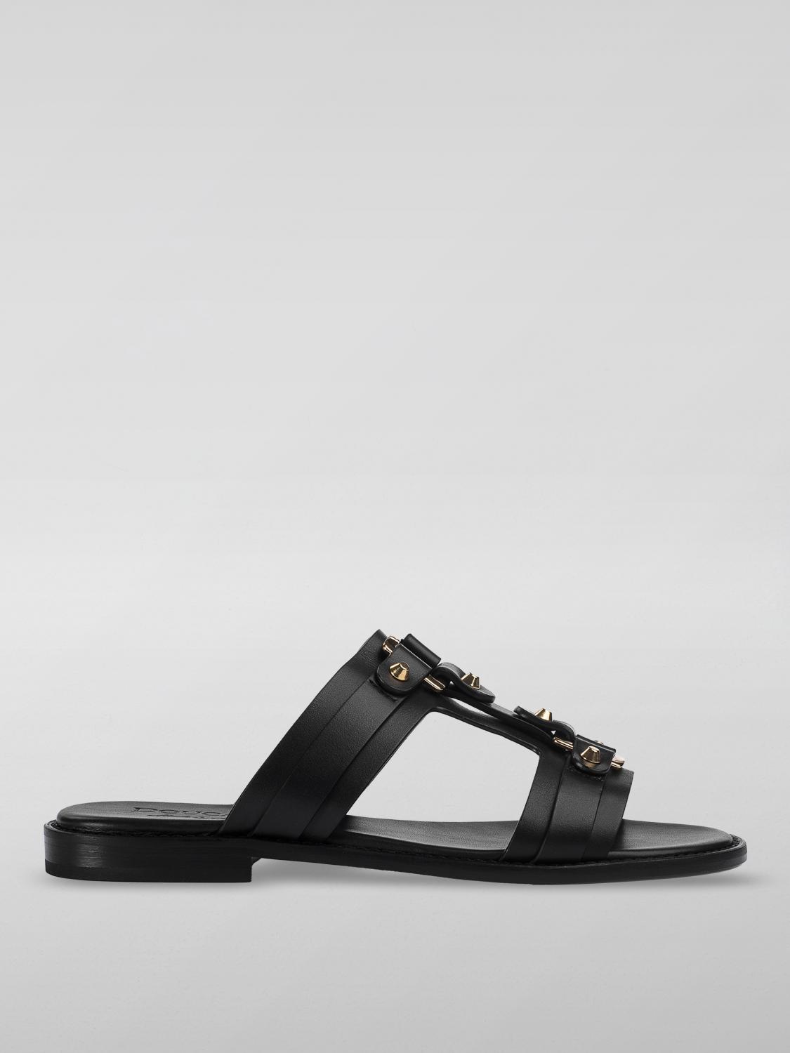 シューズ・サンダルその他 DOUCAL'S Woman Flat sandals Black DD8699MARLUF073 NN00 Doucal's Outlet: Flat sandals woman - Black | Doucal's flat