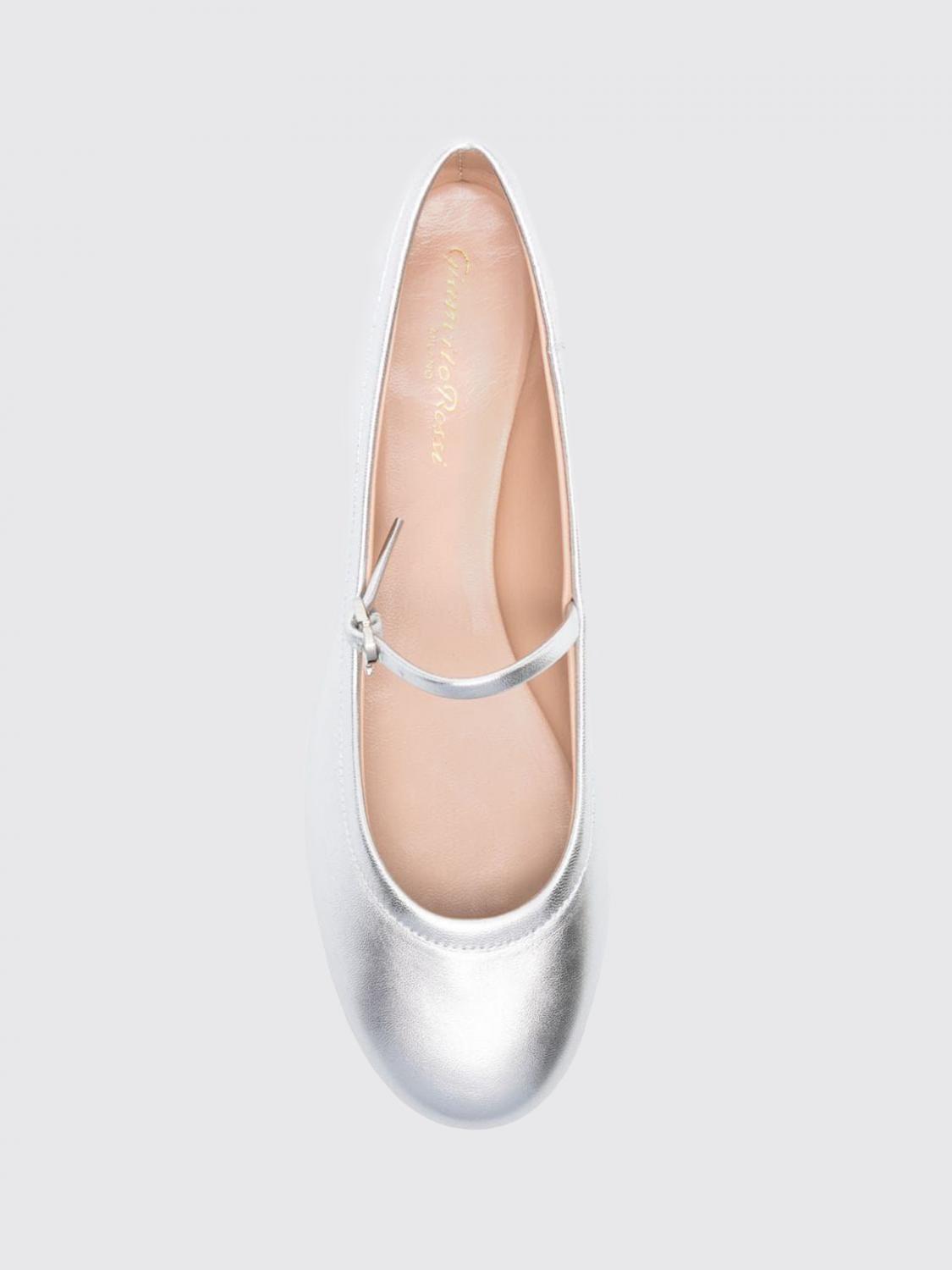 フラットシューズ GIANVITO ROSSI Woman Ballet flats Silver G2222305GOMNSW ARGE Gianvito Rossi Outlet: Ballet flats woman - Silver