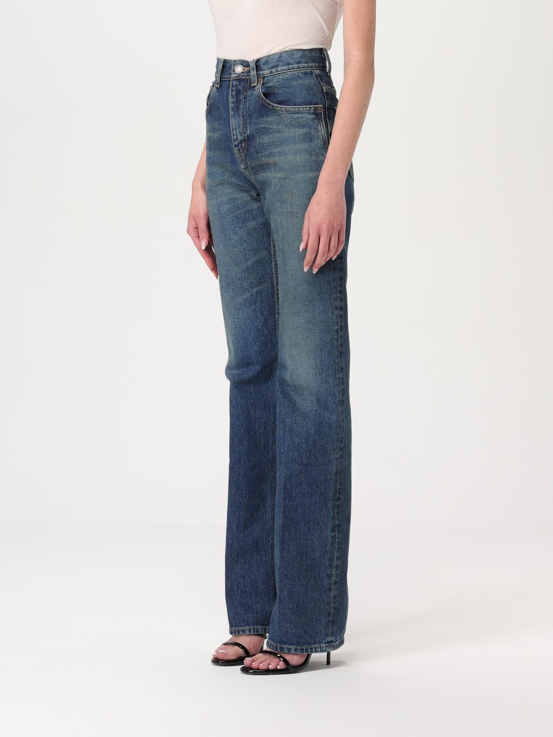 SAINT LAURENT JEANS: Jeans donna Saint Laurent, Blue - Img 4
