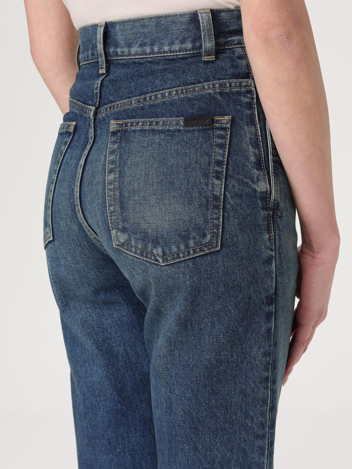 SAINT LAURENT JEANS: Jeans donna Saint Laurent, Blue - Img 5