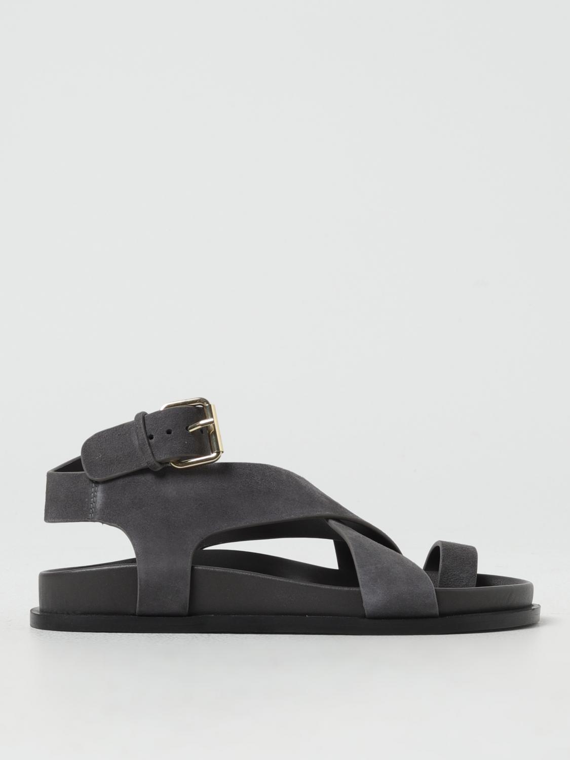シューズ・サンダルその他 A.EMERY Woman Flat sandals Grey 242233 GRAPHITE A.EMERY: Flat sandals woman - Grey | A.EMERY flat sandals