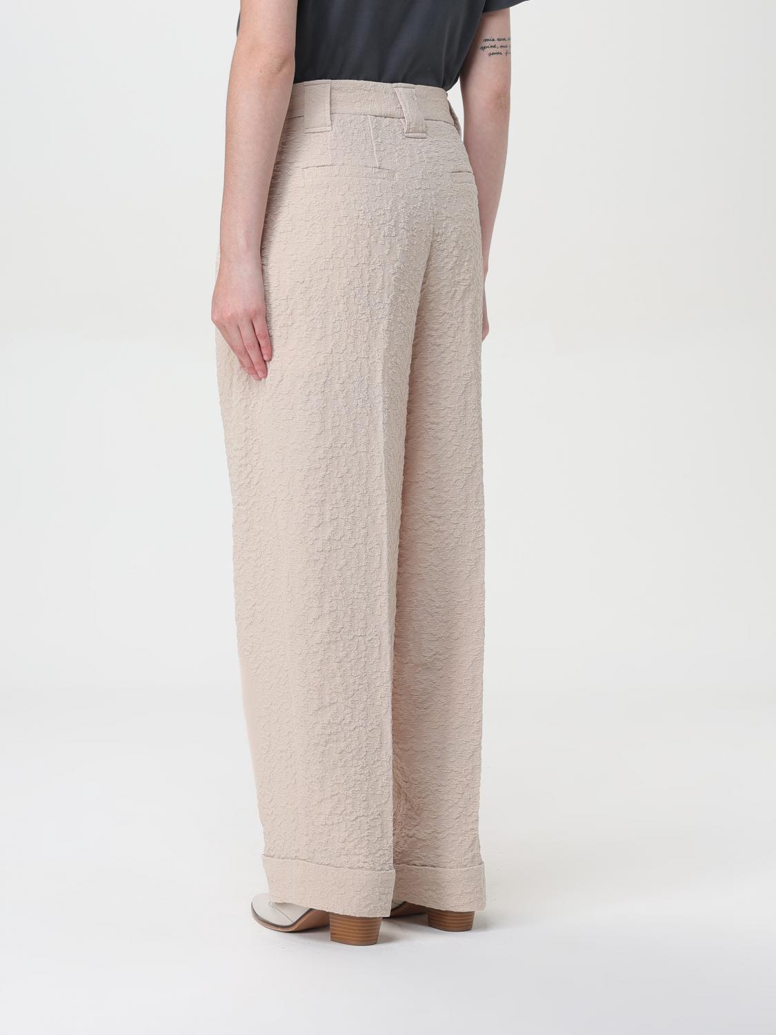 GANNI PANTS: Pants woman Ganni, Beige - Img 3