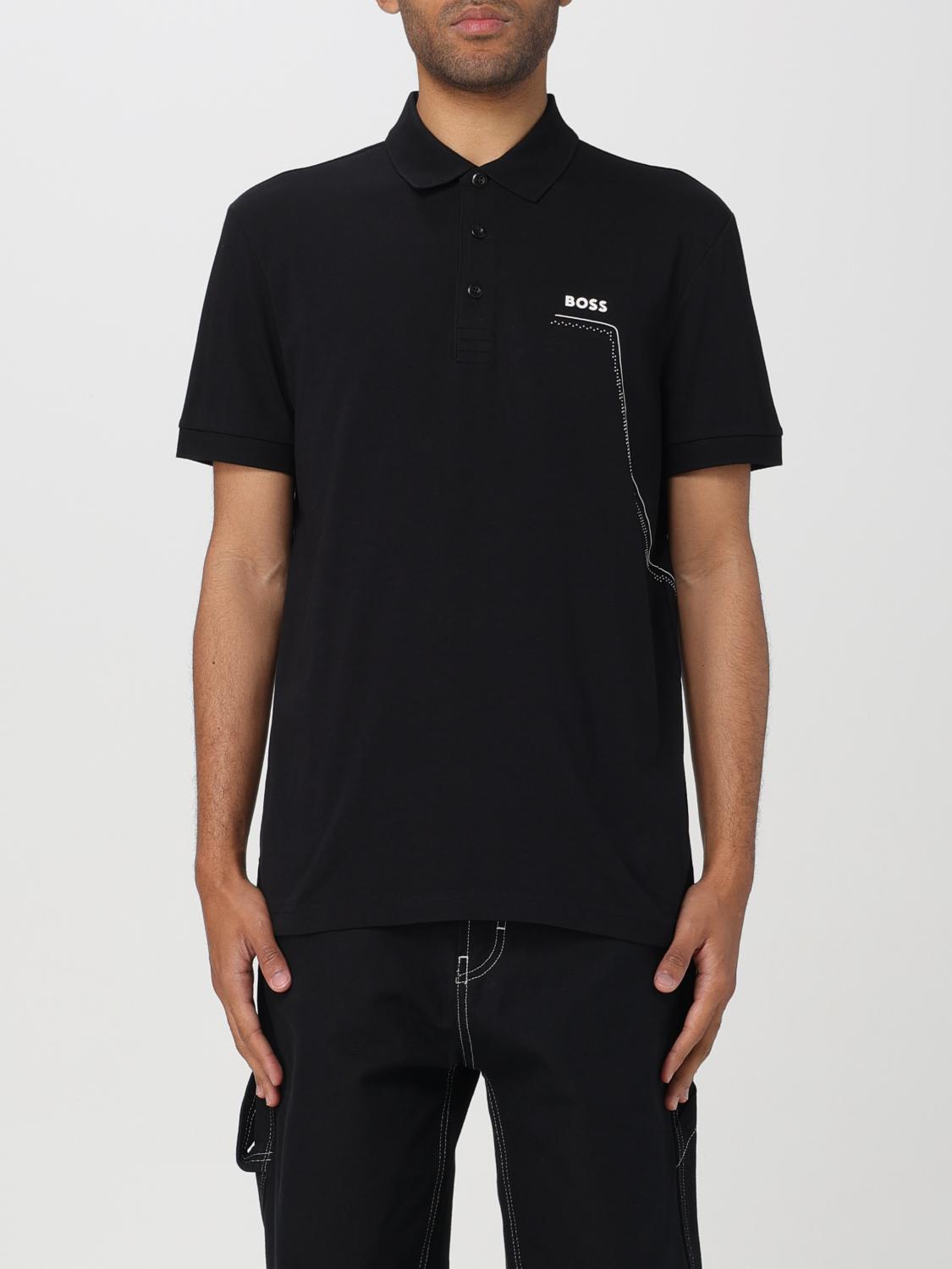 BOSS POLO: Polo Boss in cotone con logo , Nero - Img 1