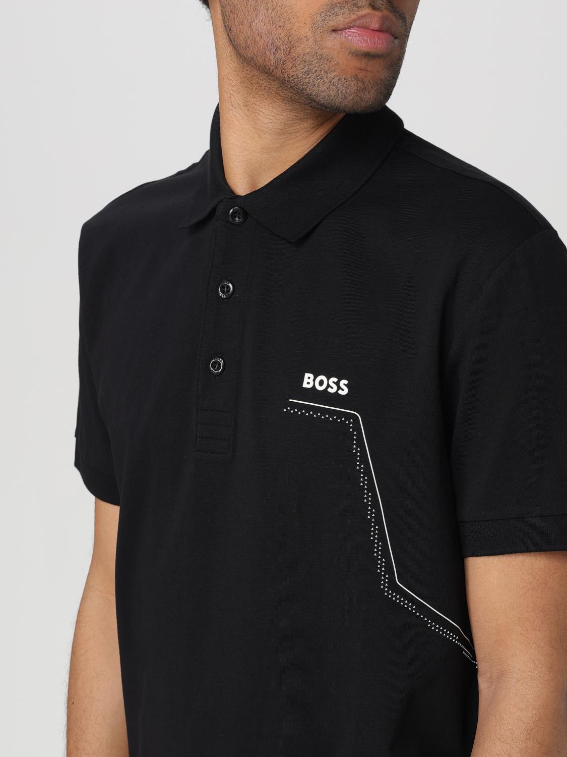 BOSS POLO: Polo Boss in cotone con logo , Nero - Img 3