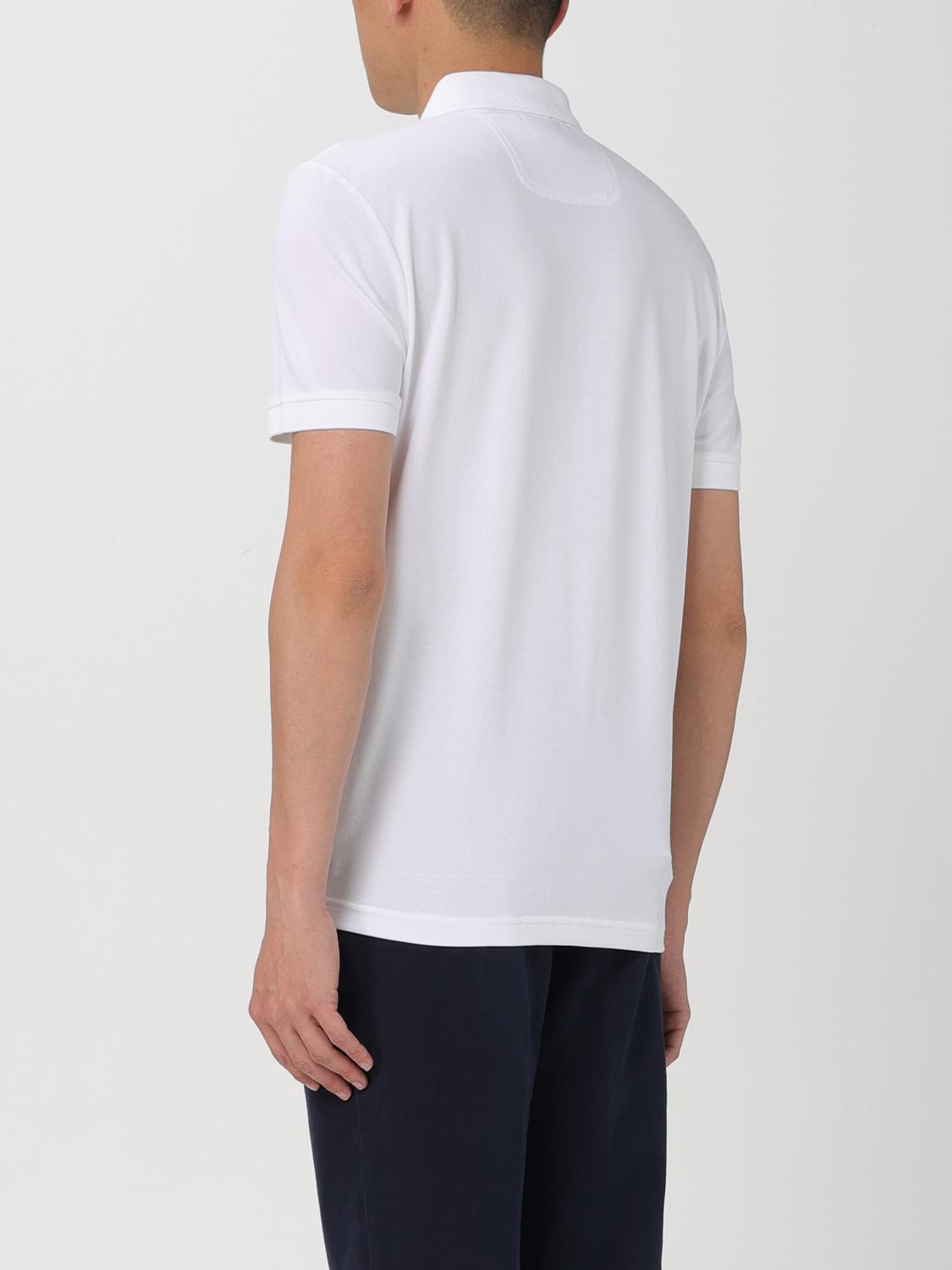 BOSS POLO: Polo Boss in piquet con logo , Bianco - Img 2
