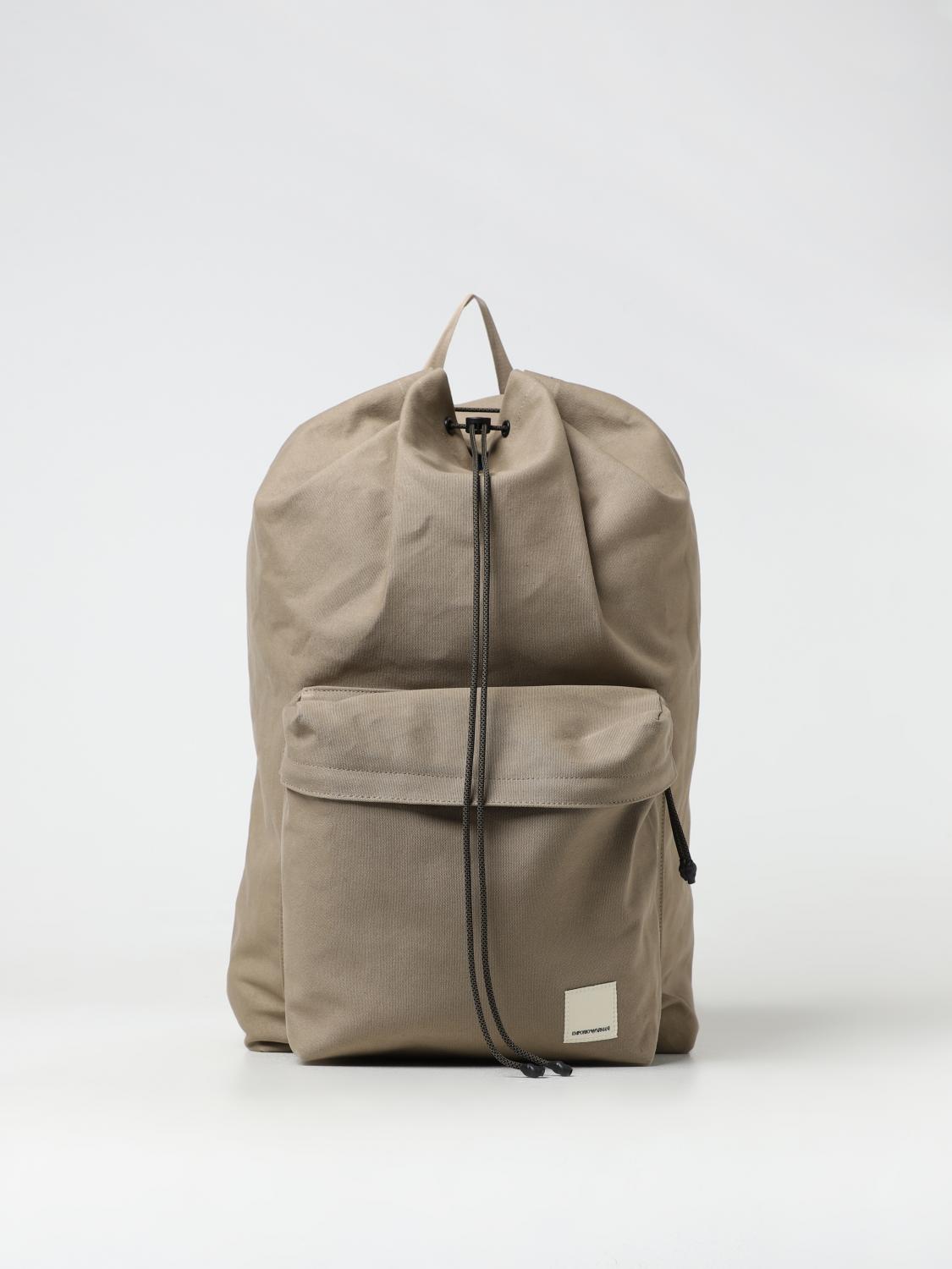 EMPORIO ARMANI Backpack men Beige Emporio Armani backpack Y4O442YQ26K online at GIGLIO.COM