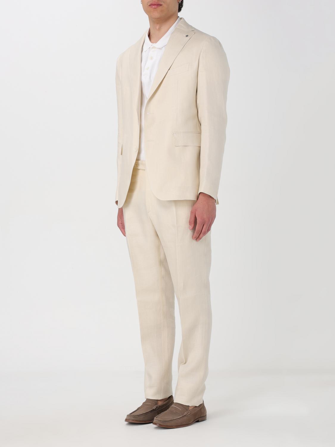 TAGLIATORE SUIT: Suit men Tagliatore, Cream - Img 4