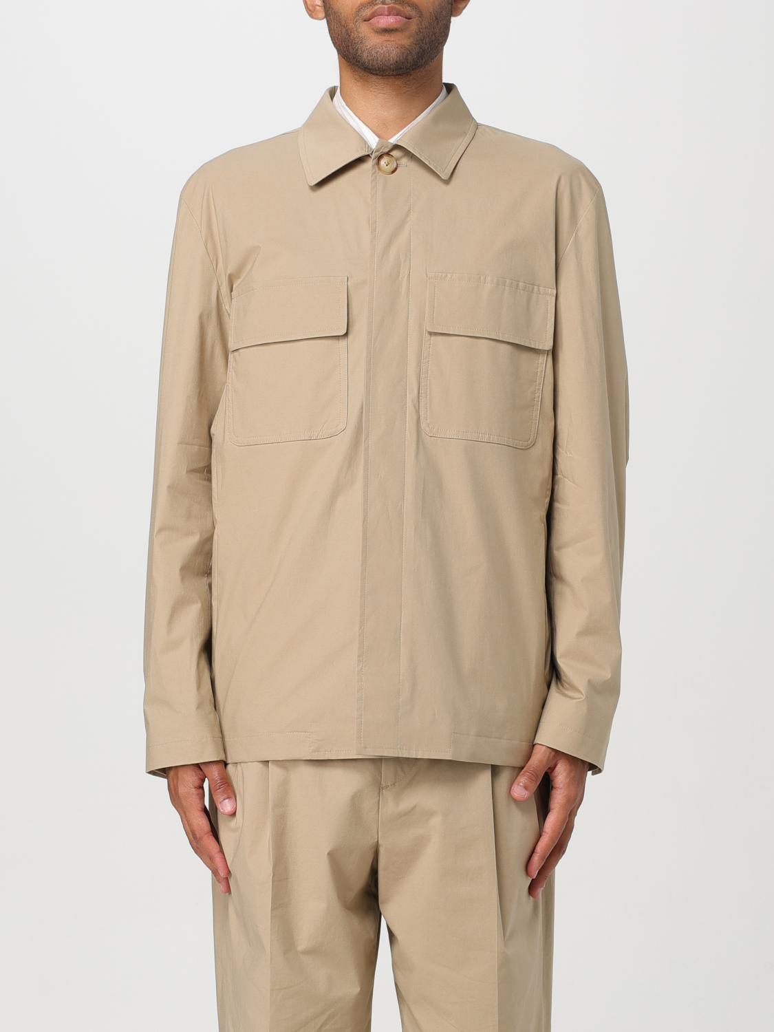 LARDINI JACKET: Shirt men Lardini, Beige - Img 1