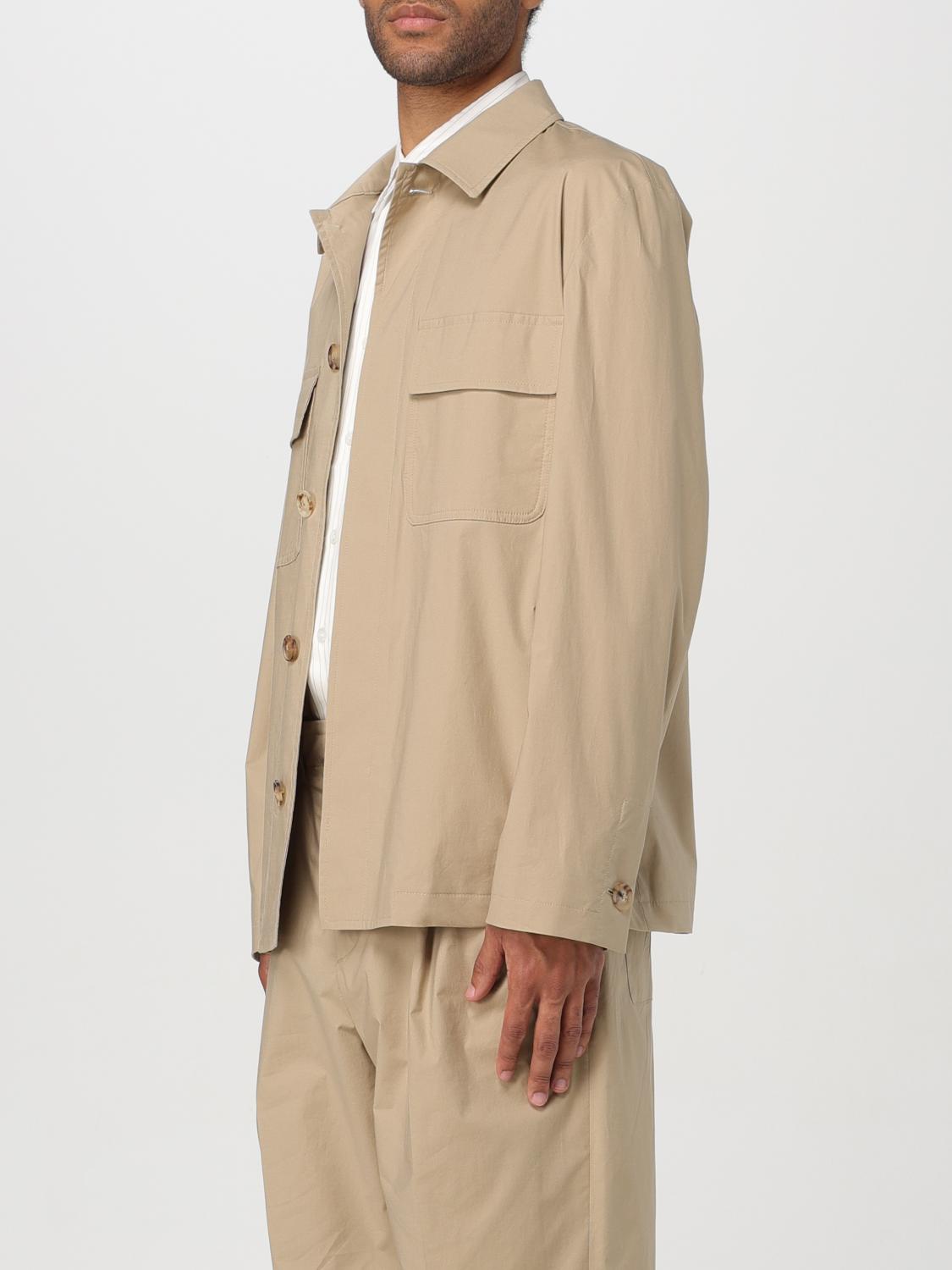 LARDINI JACKET: Shirt men Lardini, Beige - Img 4