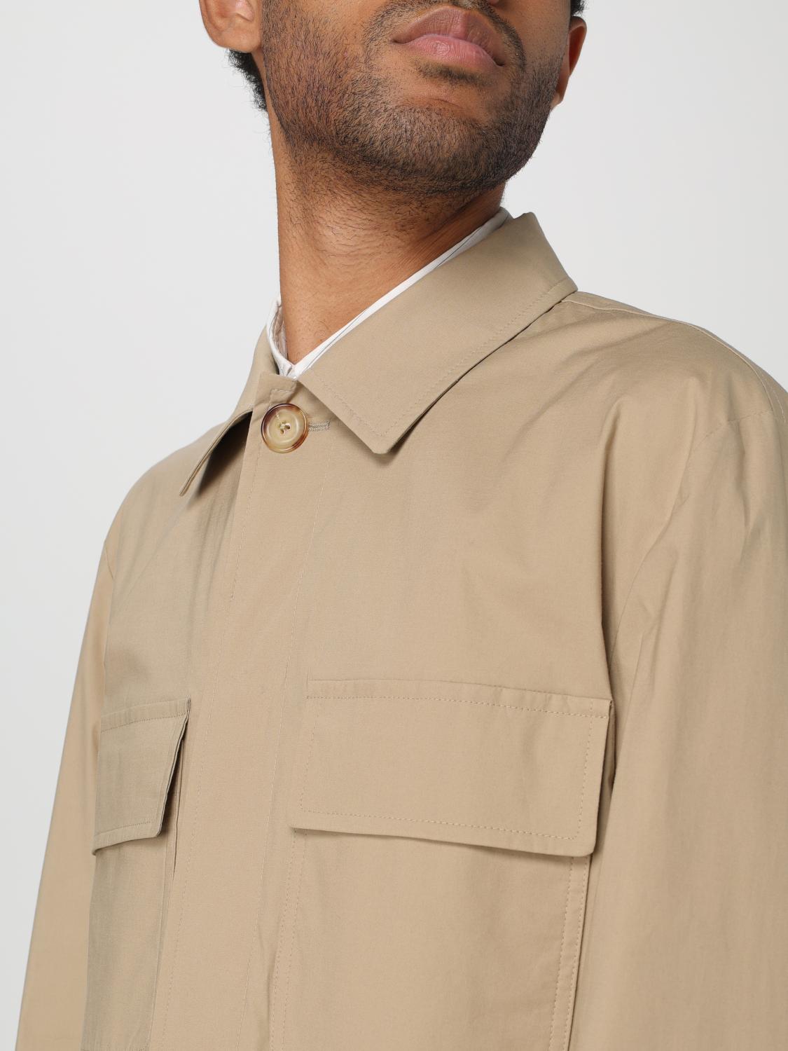 LARDINI JACKET: Shirt men Lardini, Beige - Img 5