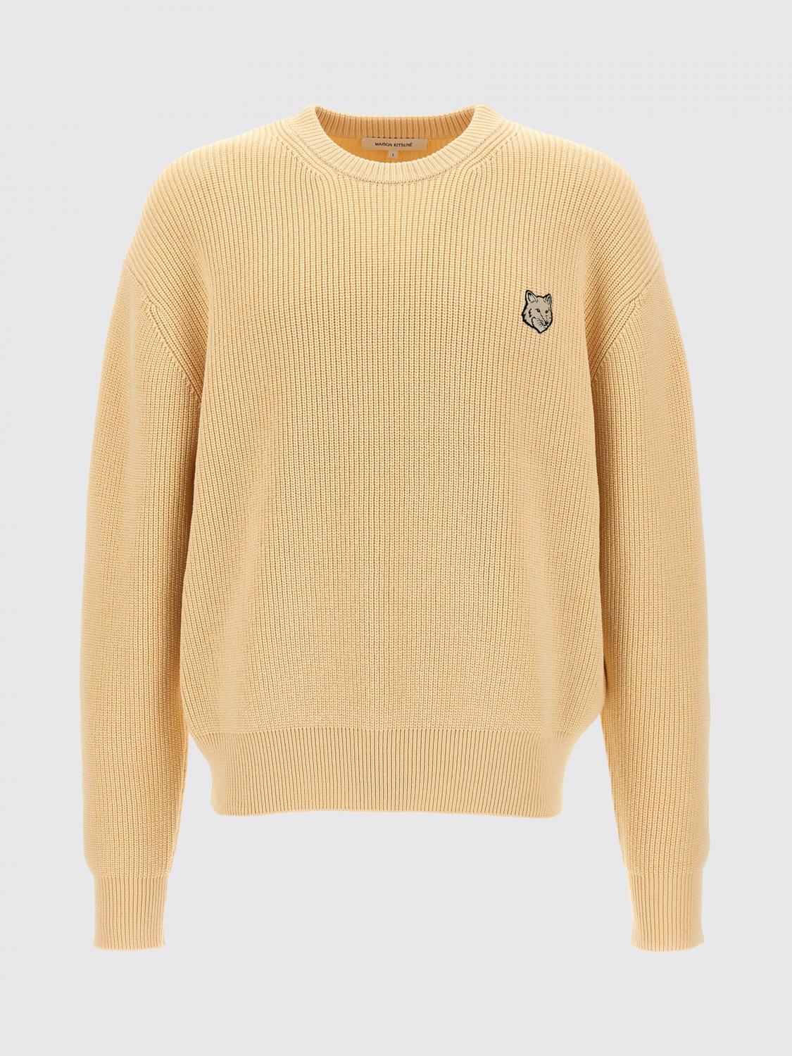 MAISON KITSUNÉ MAGLIA: Maglia di cotone Maison Kitsuné, Beige - Img 2