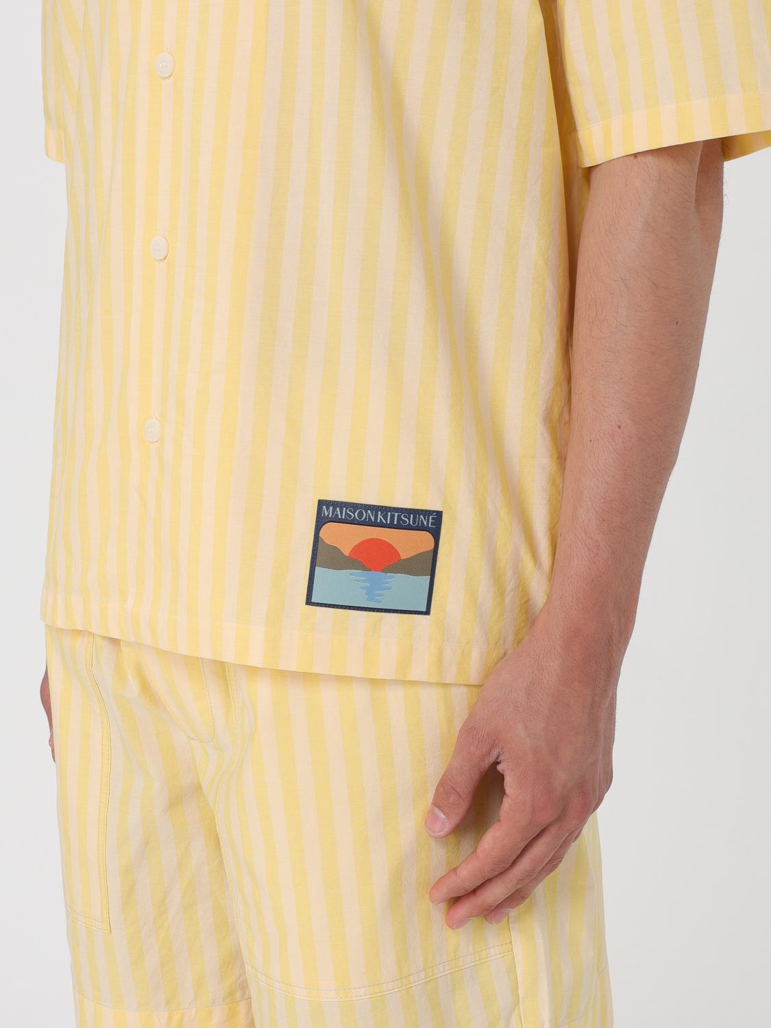 Maison Kitsuné Shirt men - Yellow | MM00402WC2048 | GIGLIO.COM