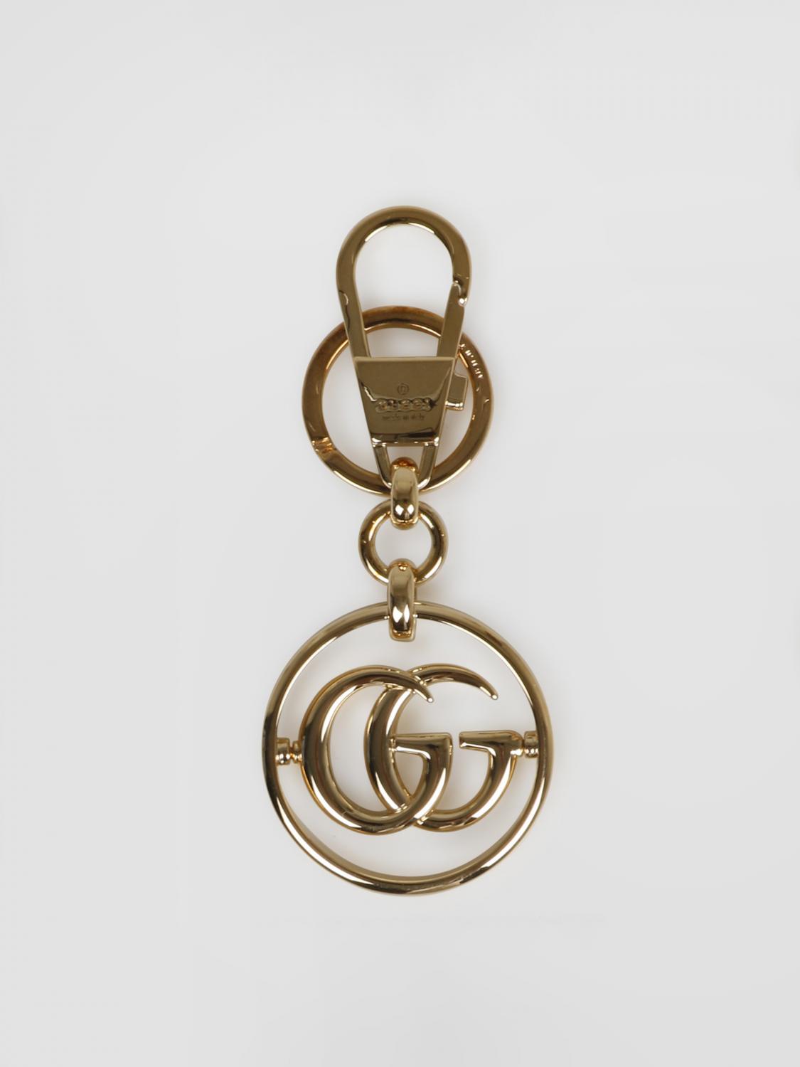 GUCCI レザー キーホルダー ゴールド金具 グッチ オフィディア キーホルダー ゴールドロゴ刻印キーリング