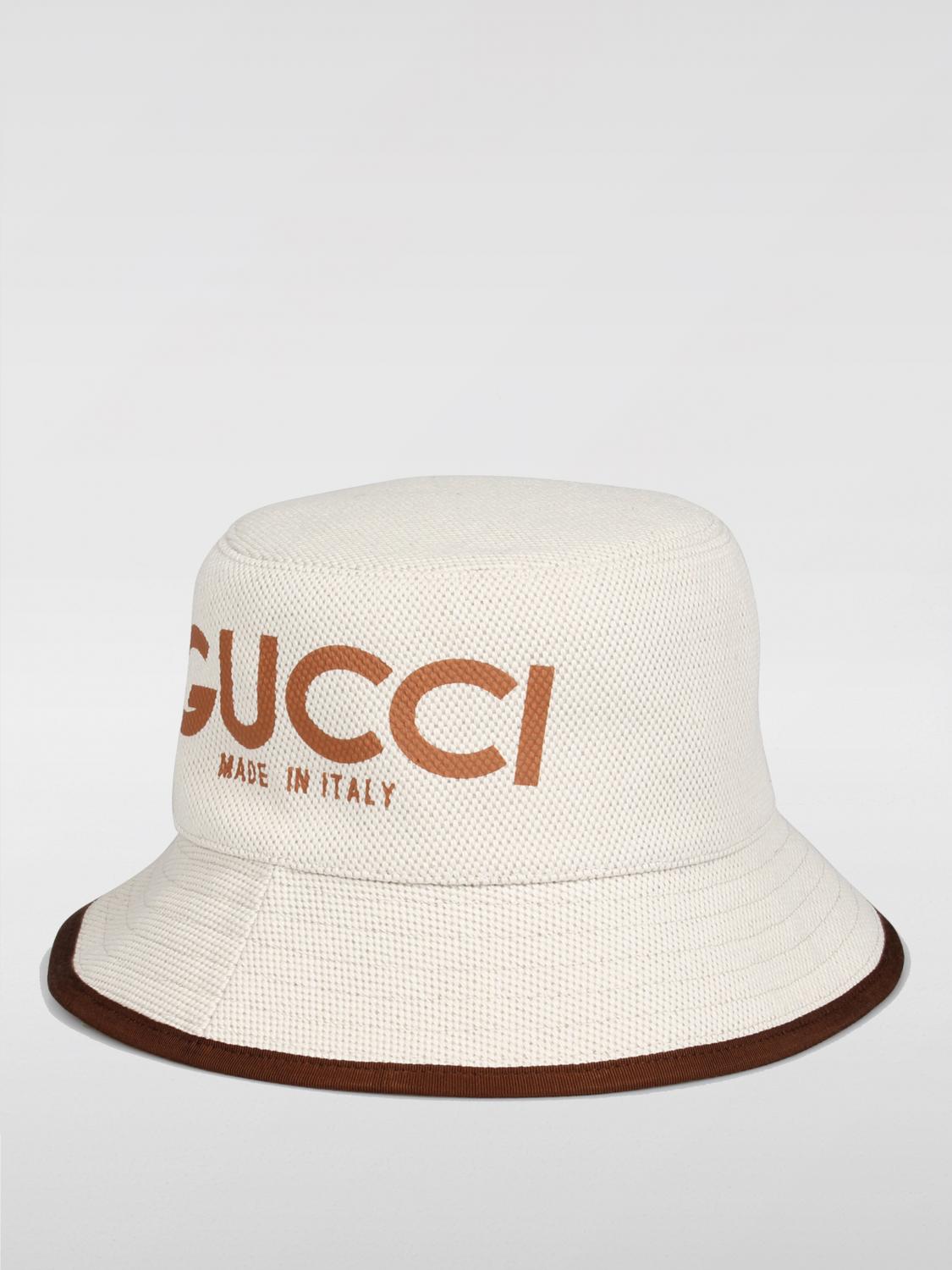 GUCCI Hat woman Yellow Cream Gucci hat 7773724HA7Y online at GIGLIO.COM