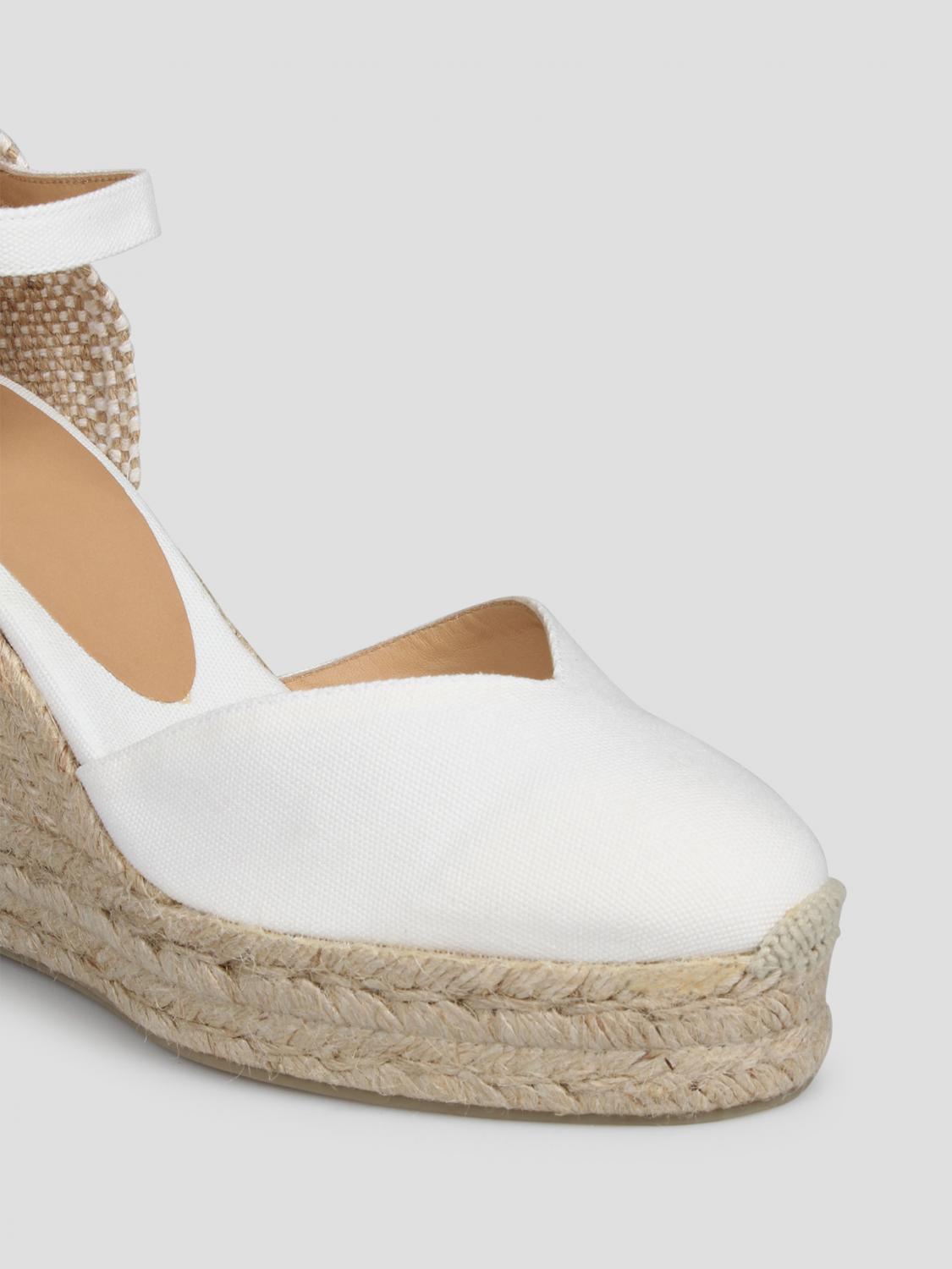 CASTAÑER ESPADRILLAS: Espadrillas Chiarita Castañer in canvas di cotone organico , Bianco - Img 4