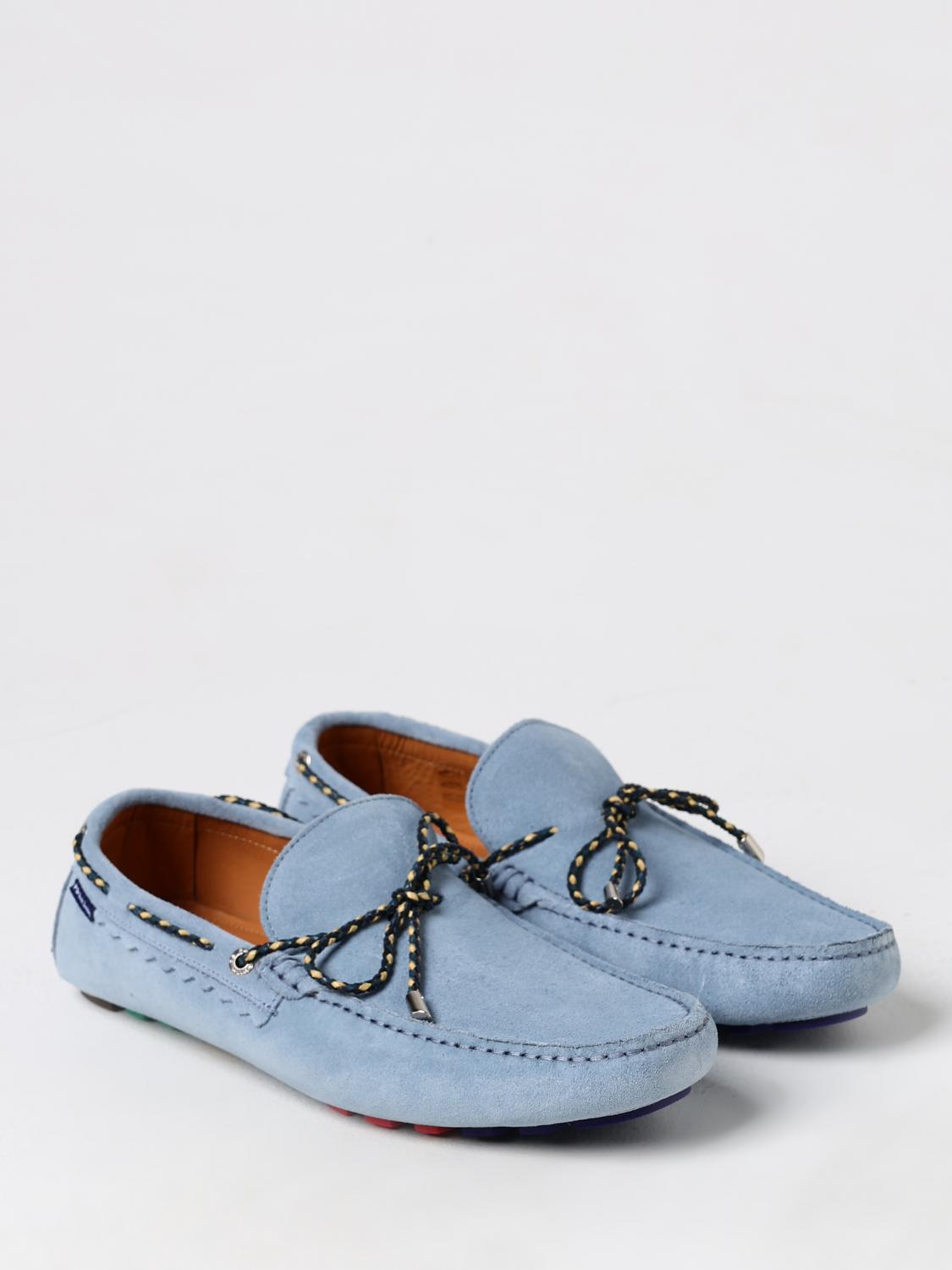 PS PAUL SMITH MOCASSINI: Mocassino Springfield PS Paul Smith in camoscio , Azzurro - Img 2