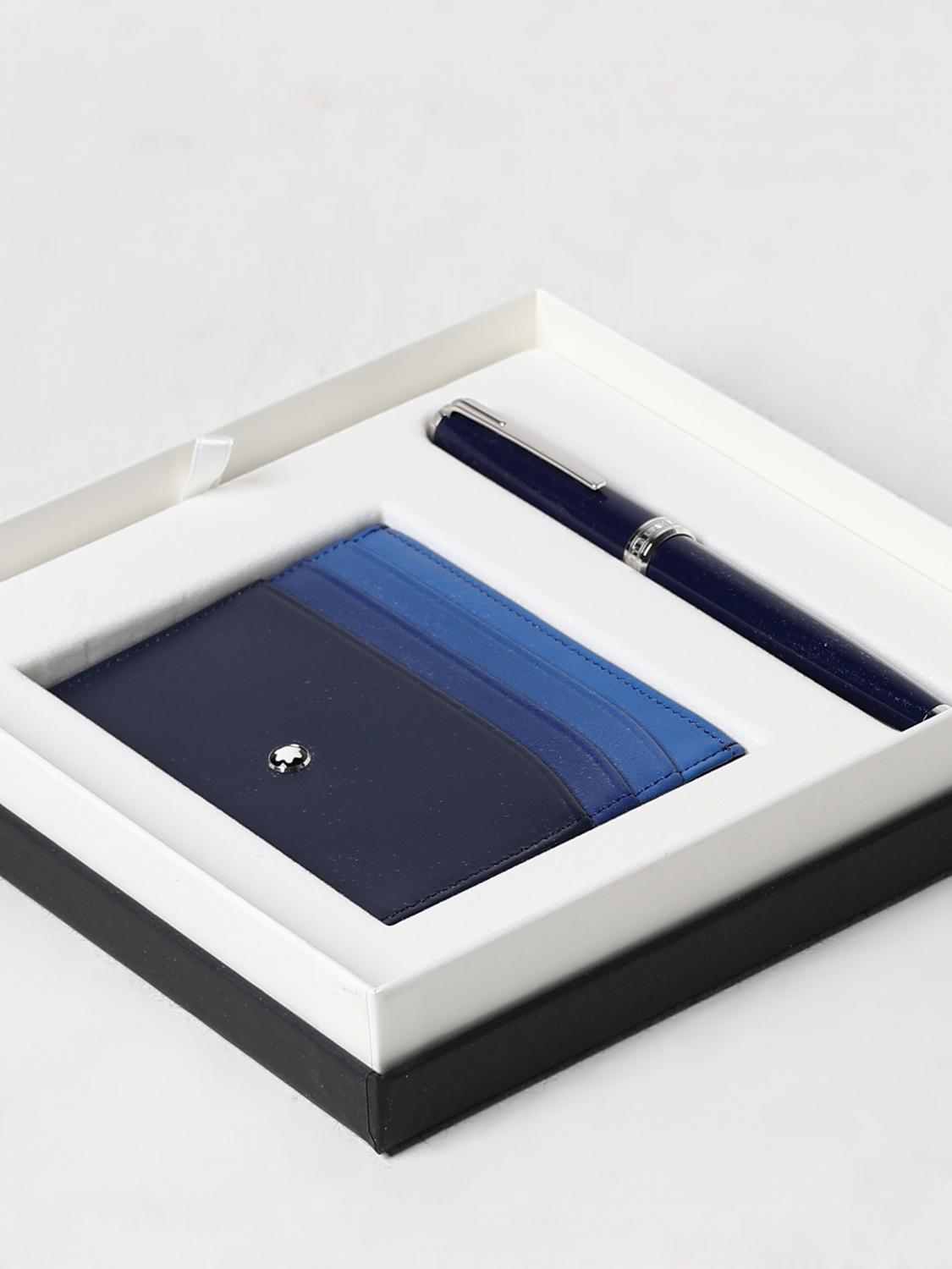 MONTBLANC SET: Wallet men Montblanc, Blue - Img 2