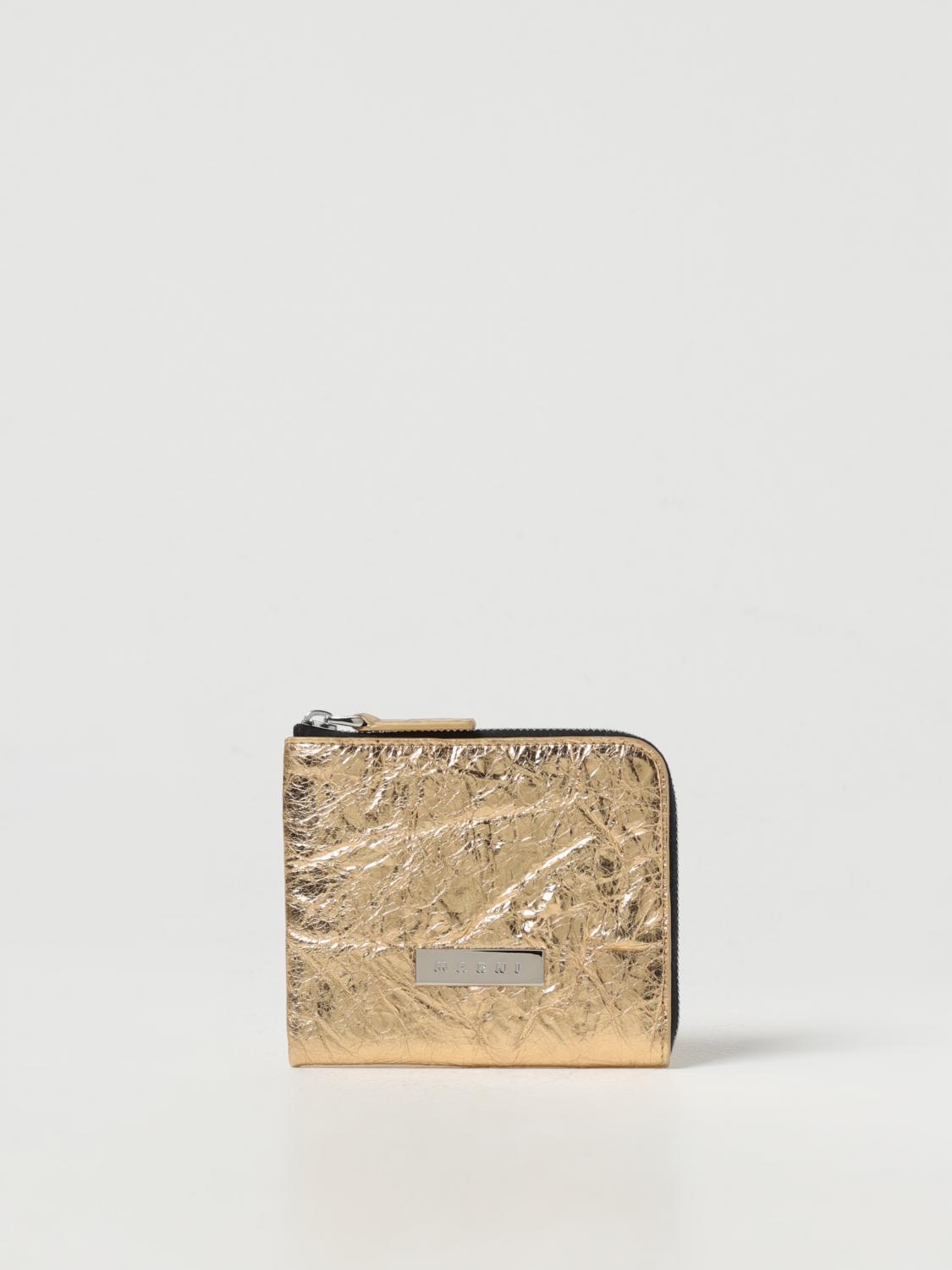 MARNI: Wallet woman Gold Marni wallet PFMO0106Q1P6743 online