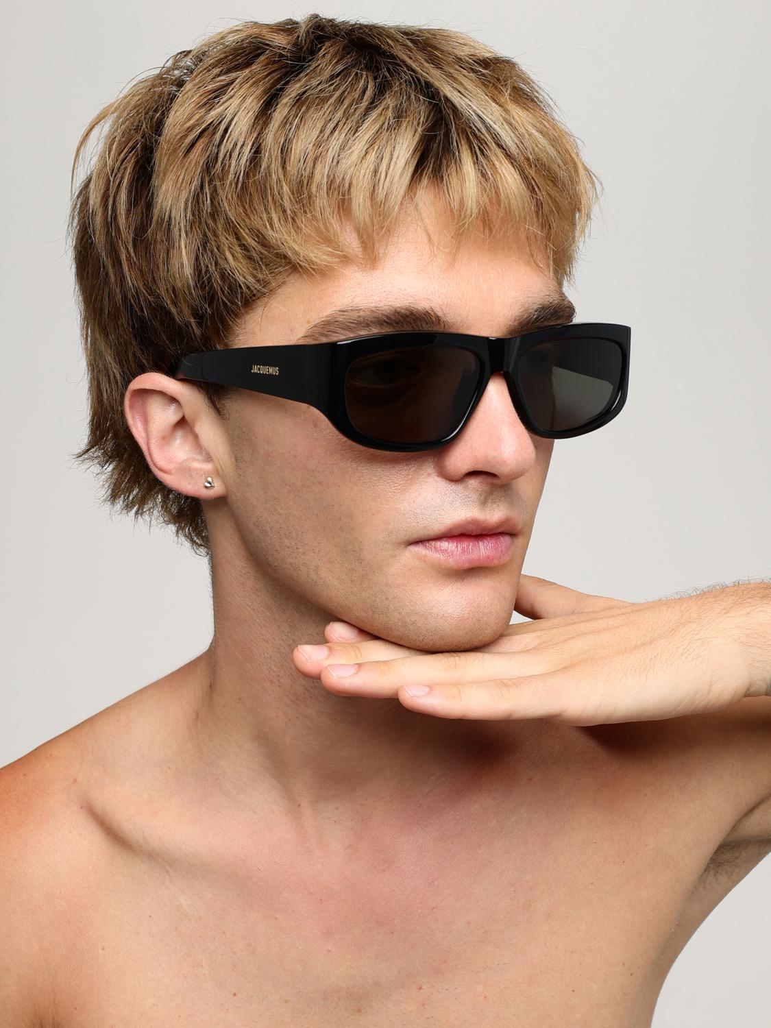 JACQUEMUS: Sunglasses men - Black | Jacquemus sunglasses