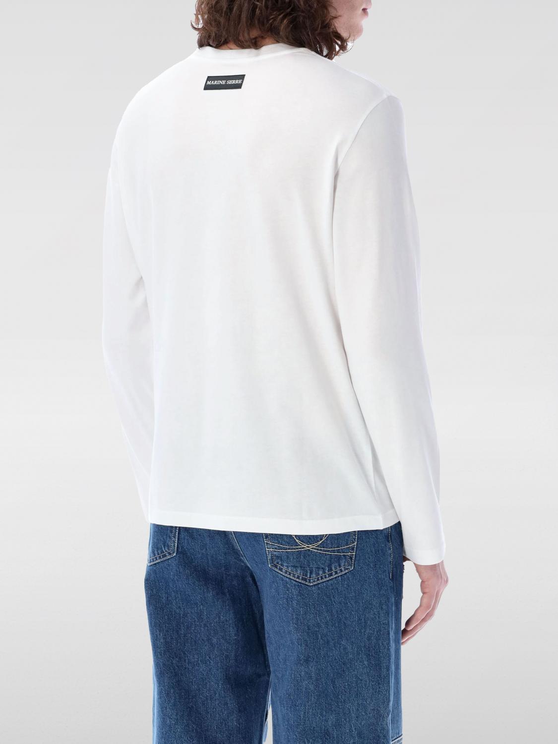 MARINE SERRE: T-shirt men - White | Marine Serre t-shirt